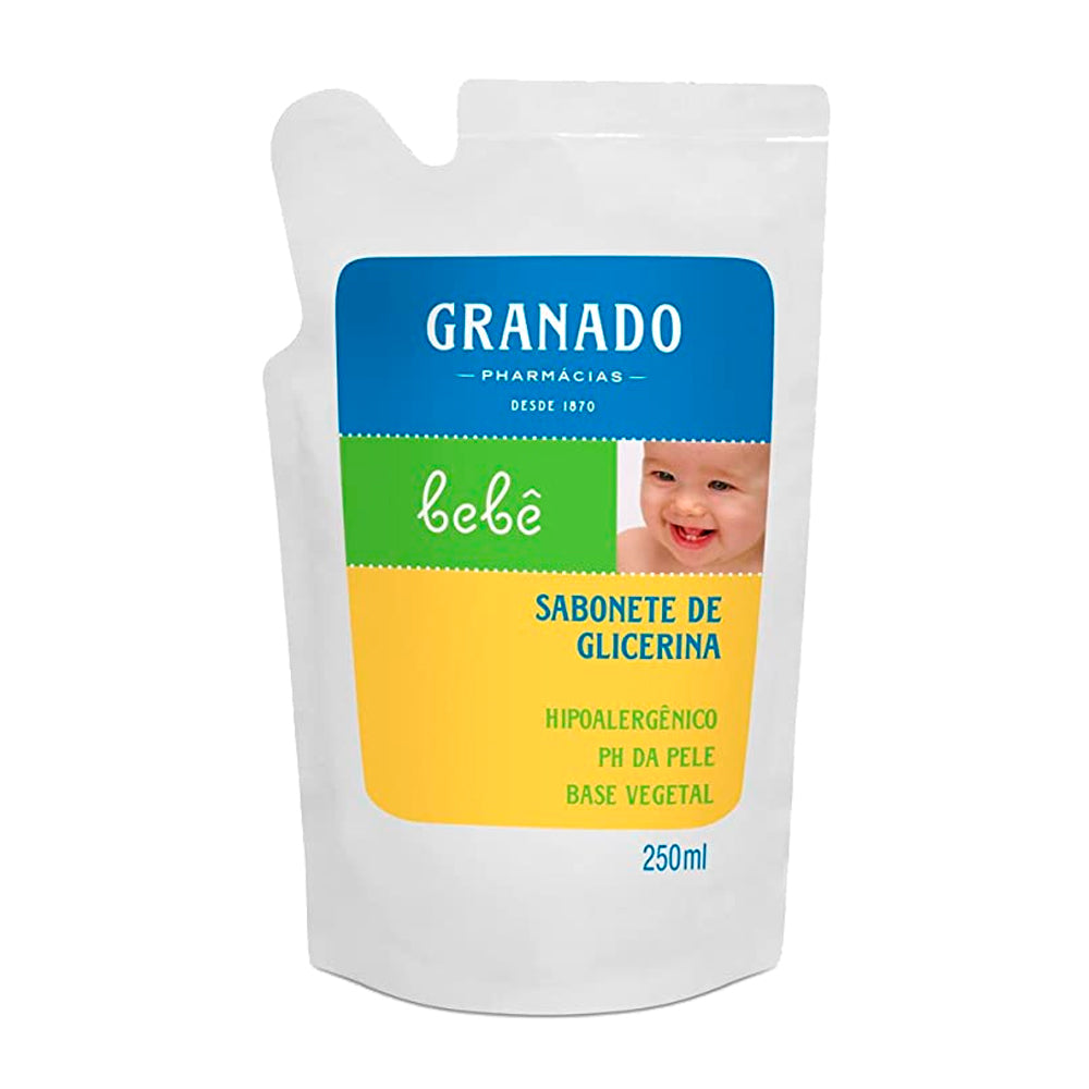 Refil Sabonete Líquido Granado Bebê Glicerina Tradicional 250ml