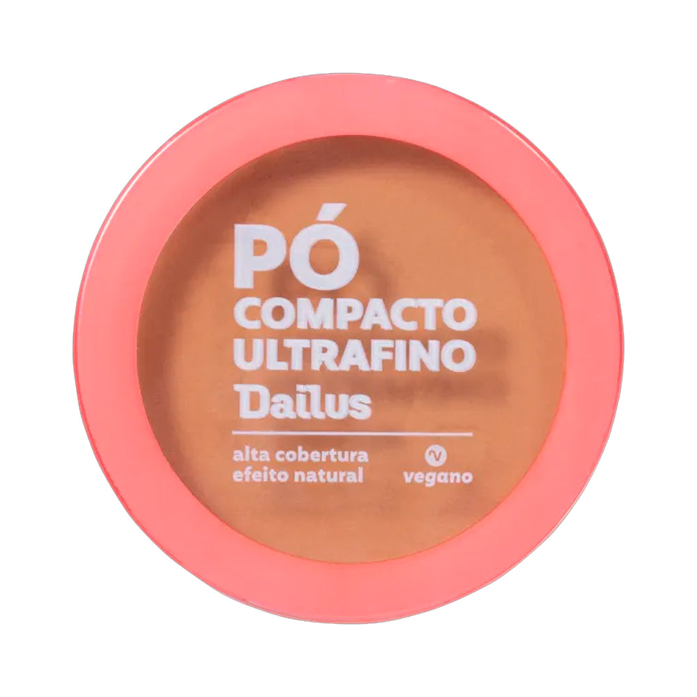 Pó Compacto Ultrafino Dailus Vegano D9 Escuro 10g