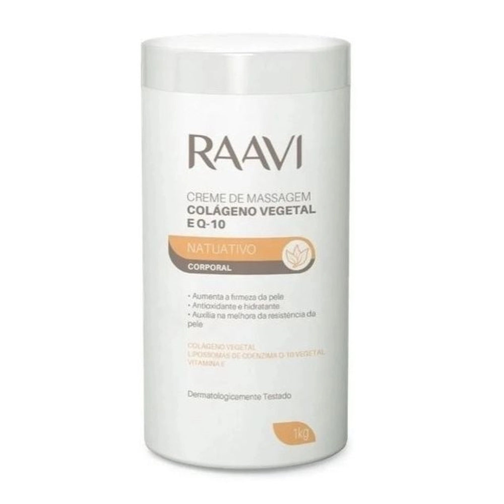 Creme de Massagem Raavi Colágeno Vegetal e Q-10 Natuativo 1Kg