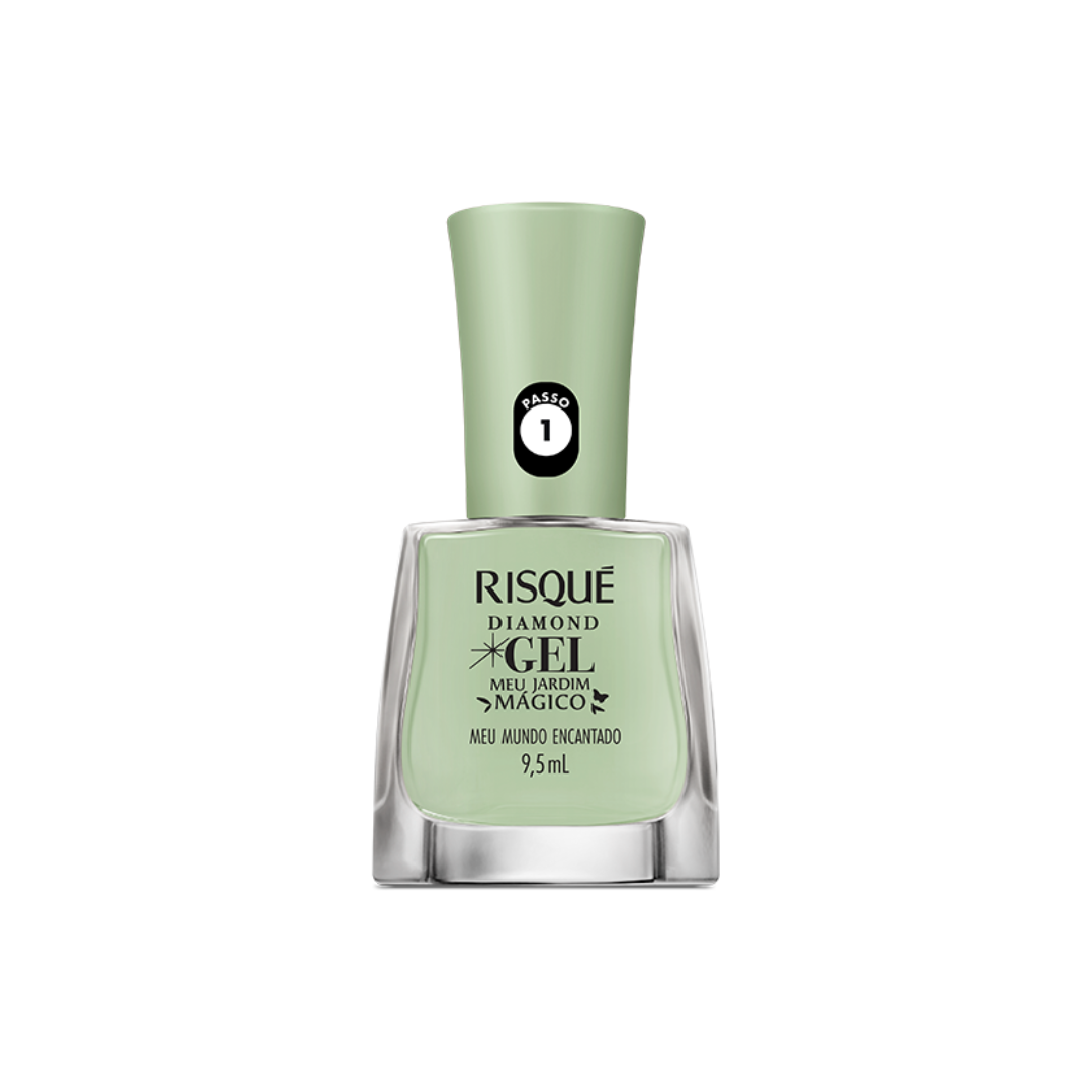 Esmalte Risqué Diamond Gel Meu Jardim Mágico Meu Mundo Encantado