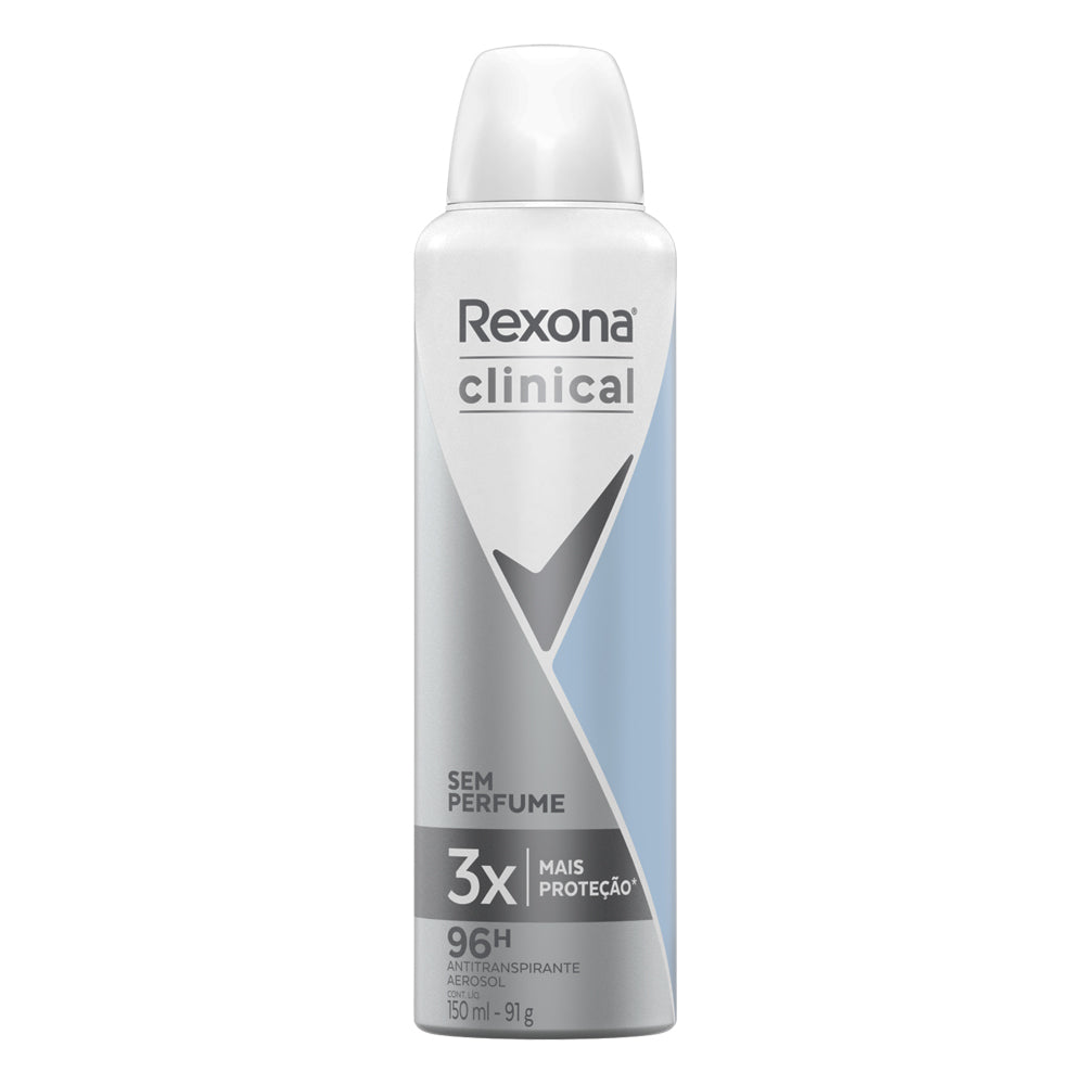 Antitranspirante Rexona Clinical Aerossol Sem Perfume 150ml