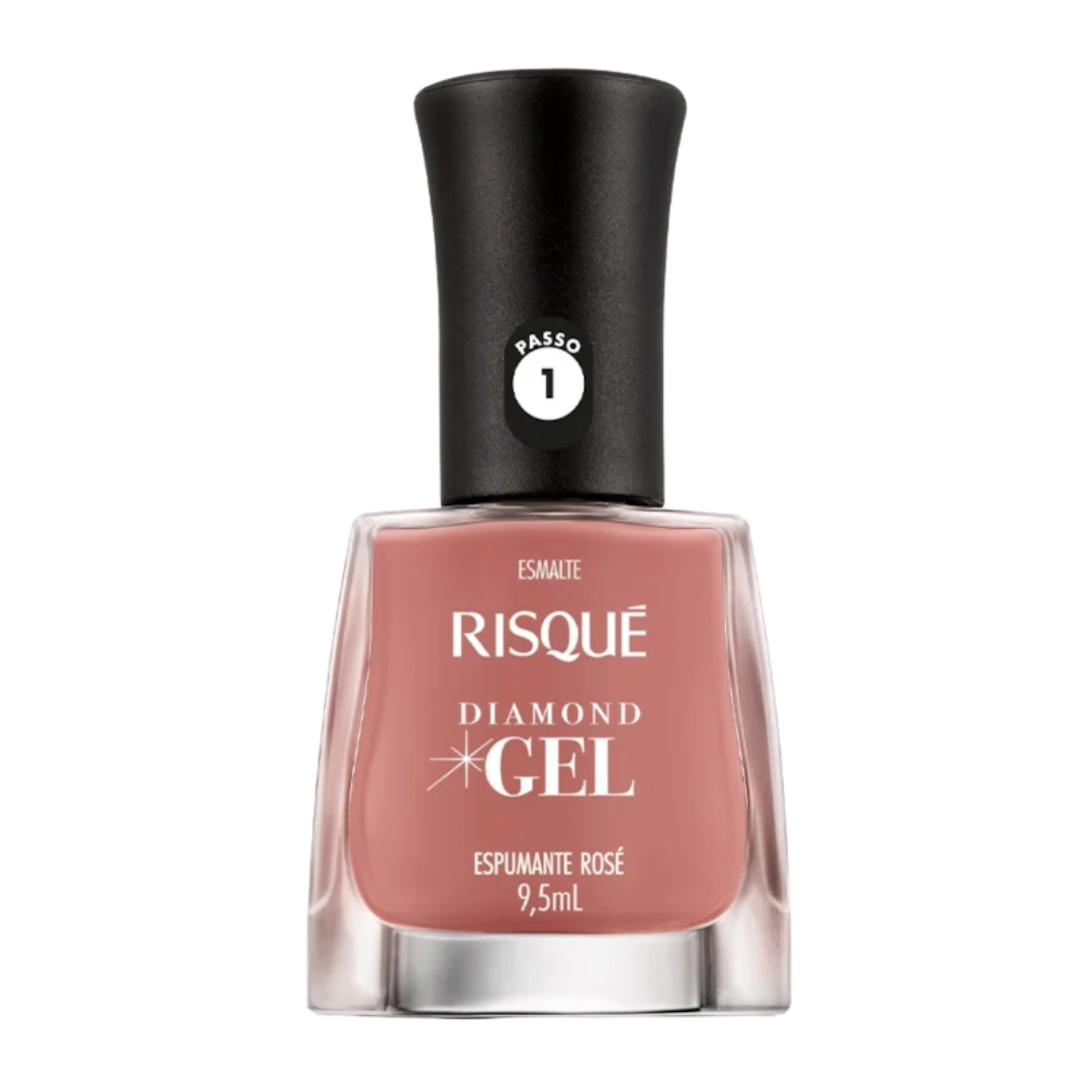 Esmalte Risqué Diamond Gel Espumante Rosé 9,5ml
