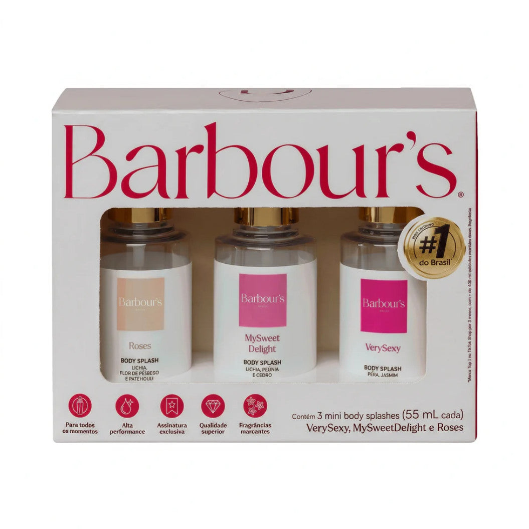 Kit 3 Mini Body Splash Trio Viral 55ml