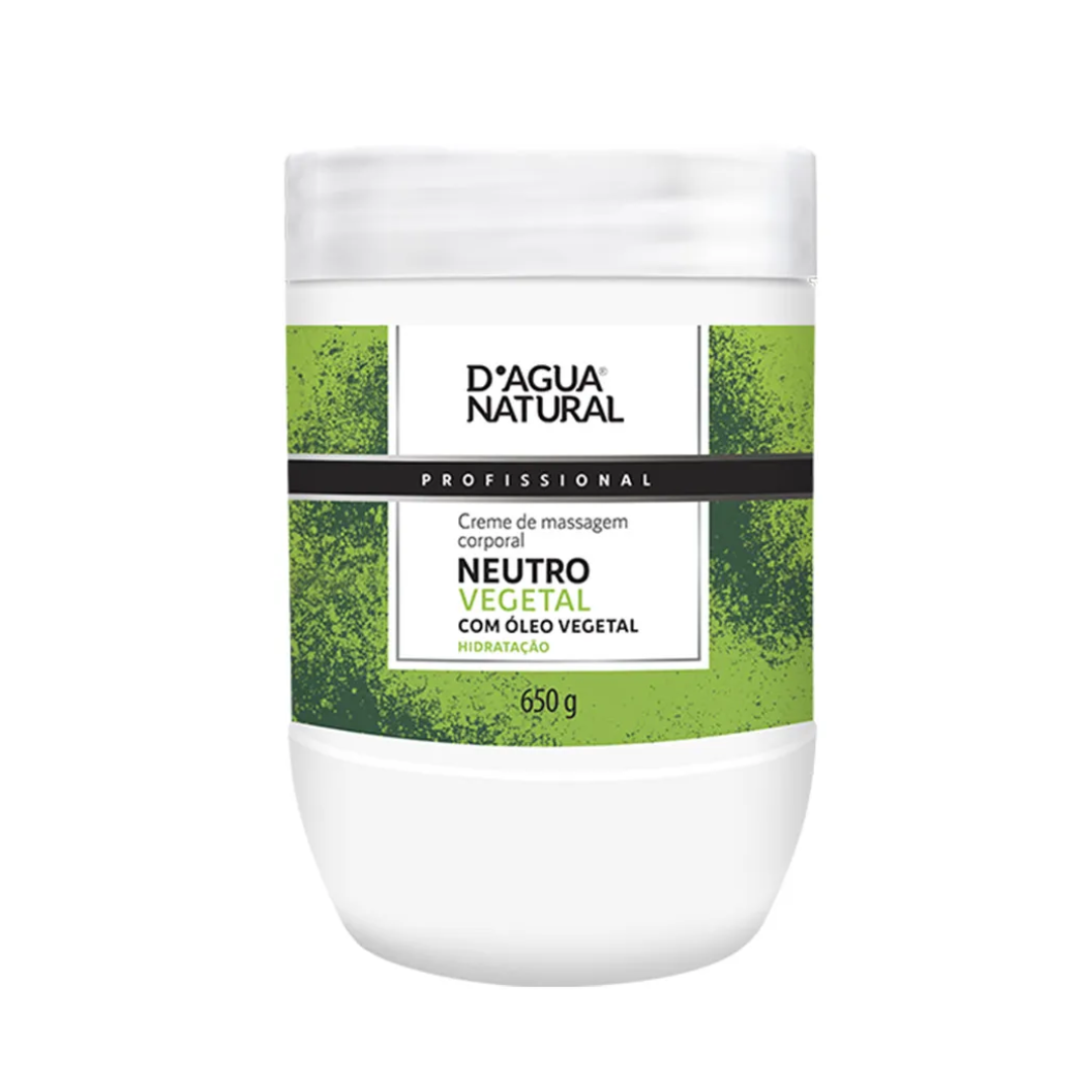 Creme De Massagem Corporal Neutro Vegetal Dagua Natural 650g