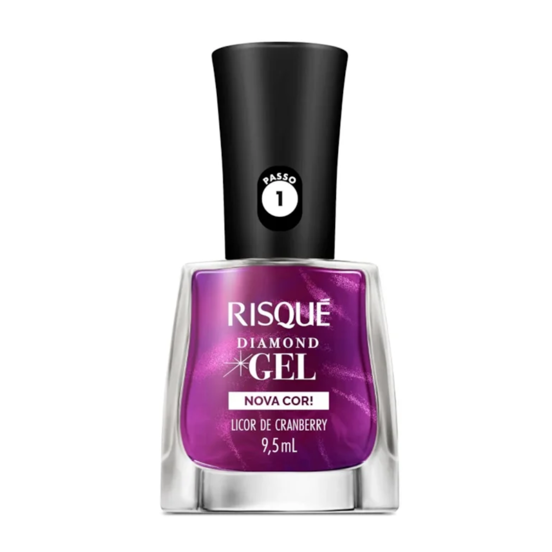 Esmalte Risqué Diamond Gel Licor de Cranberry
