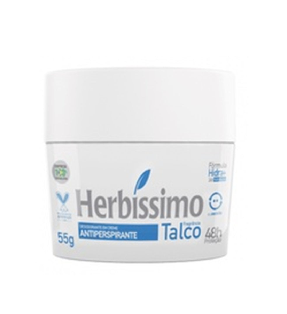 Desodorante Creme Antitranspirante Talco Herbissimo 55g