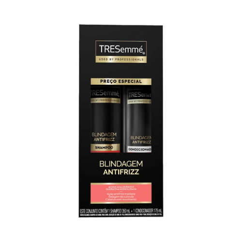 Kit Tresemmé Shampoo 350ml + Condicionador 175ml Blindagem Antifrizz