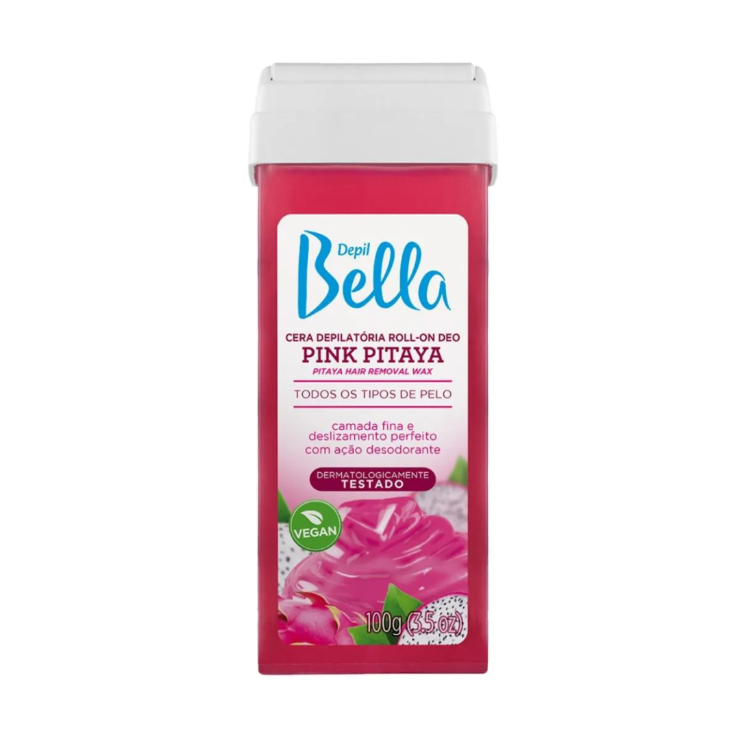 Cera Depilatória Roll On Pink Pitaya Refil Depil Bella 100g