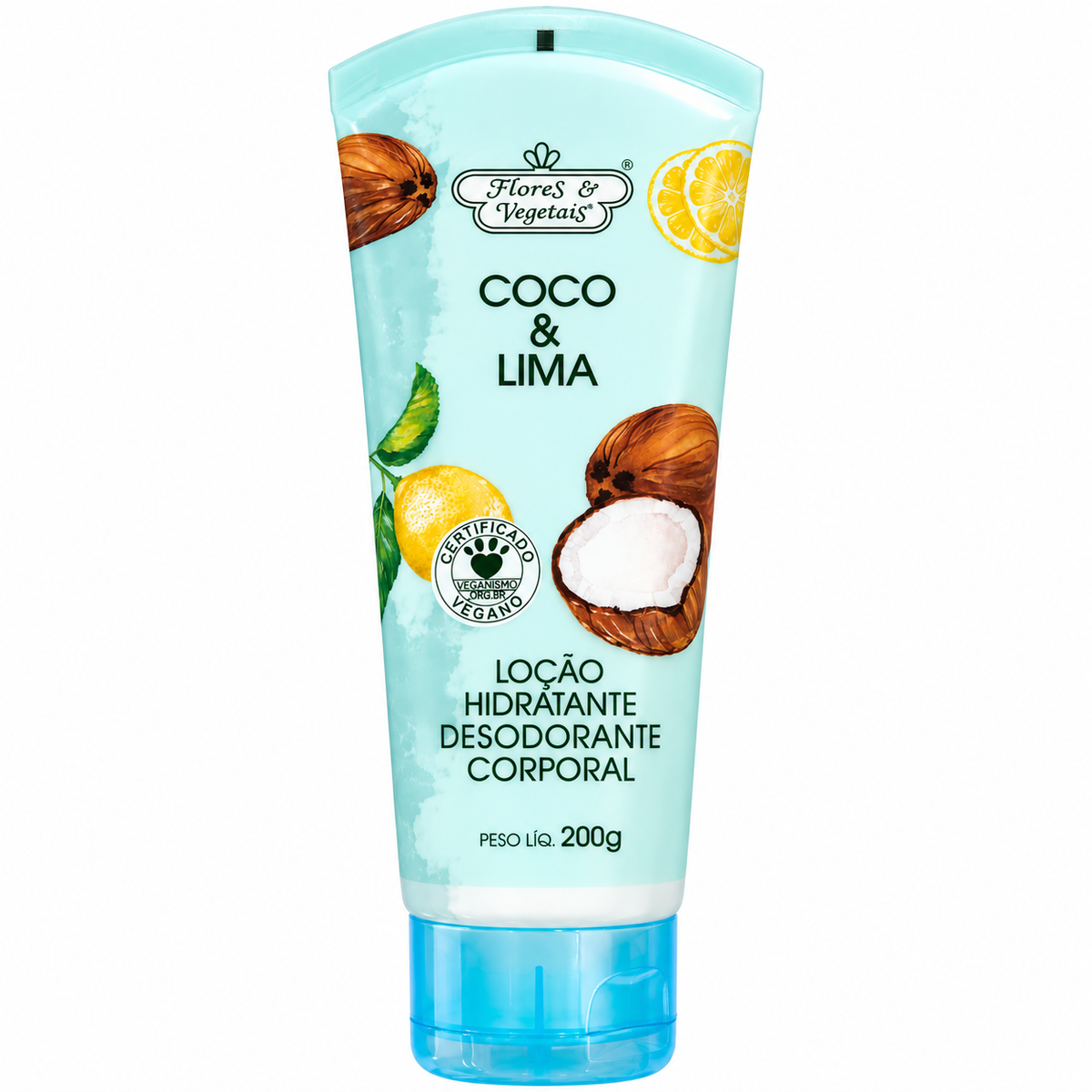 Loção Hidratante Desosodorante Corporal COCO E LIMA Flores e Vegetais 200g