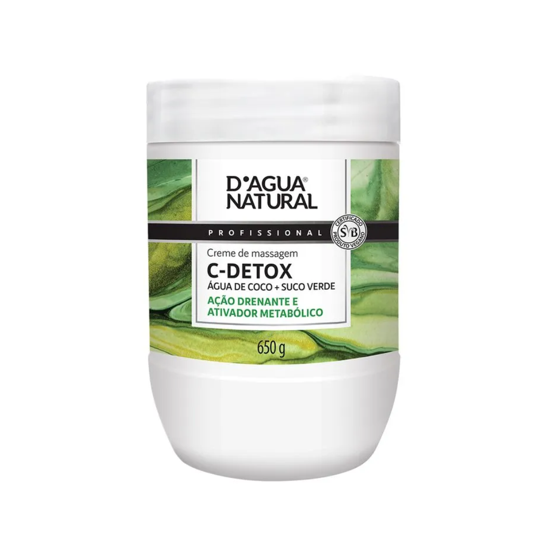 Creme De Massagem C-Detox DAgua Natural 650g