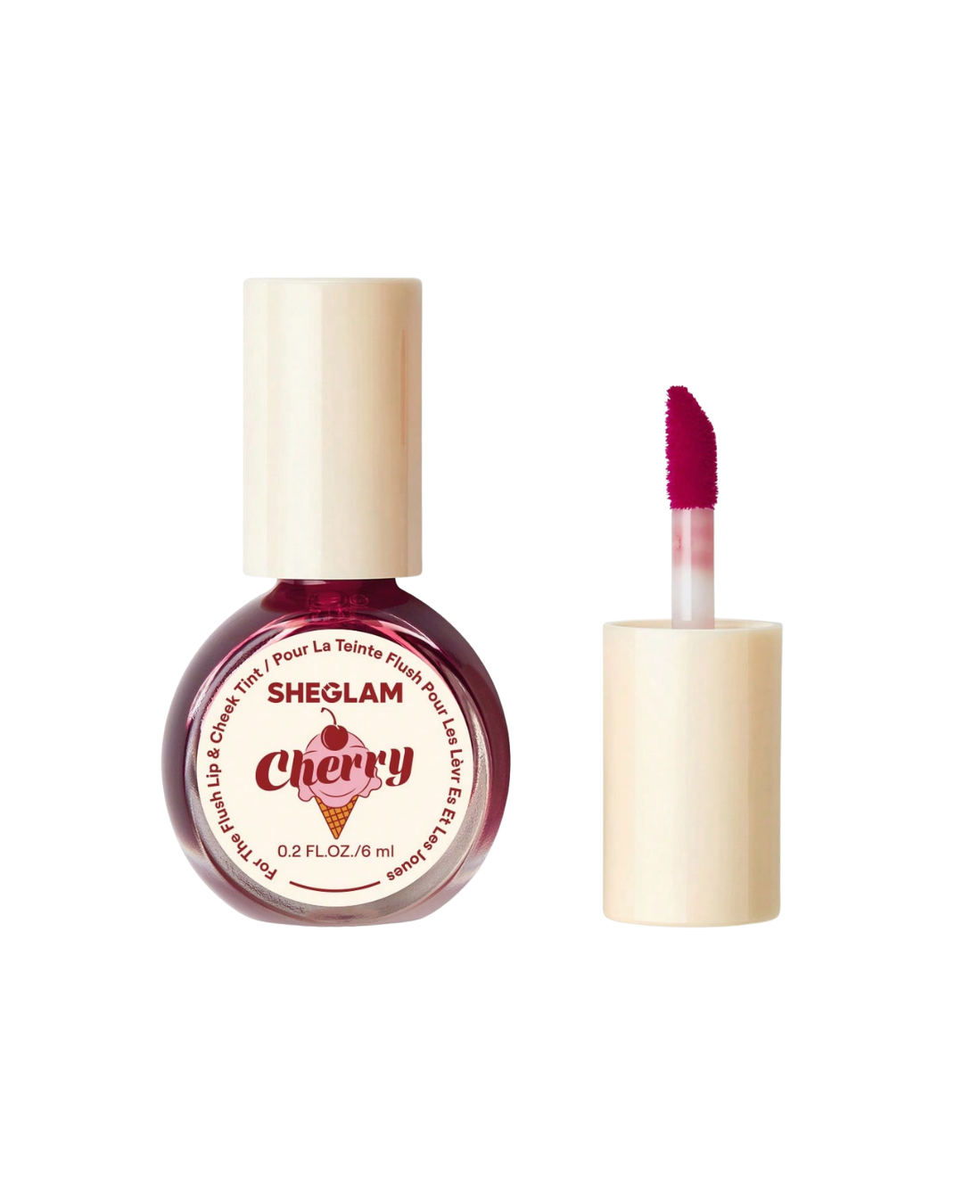 For the Flush Lip & Cheek Tint Cherry Picked Sheglam