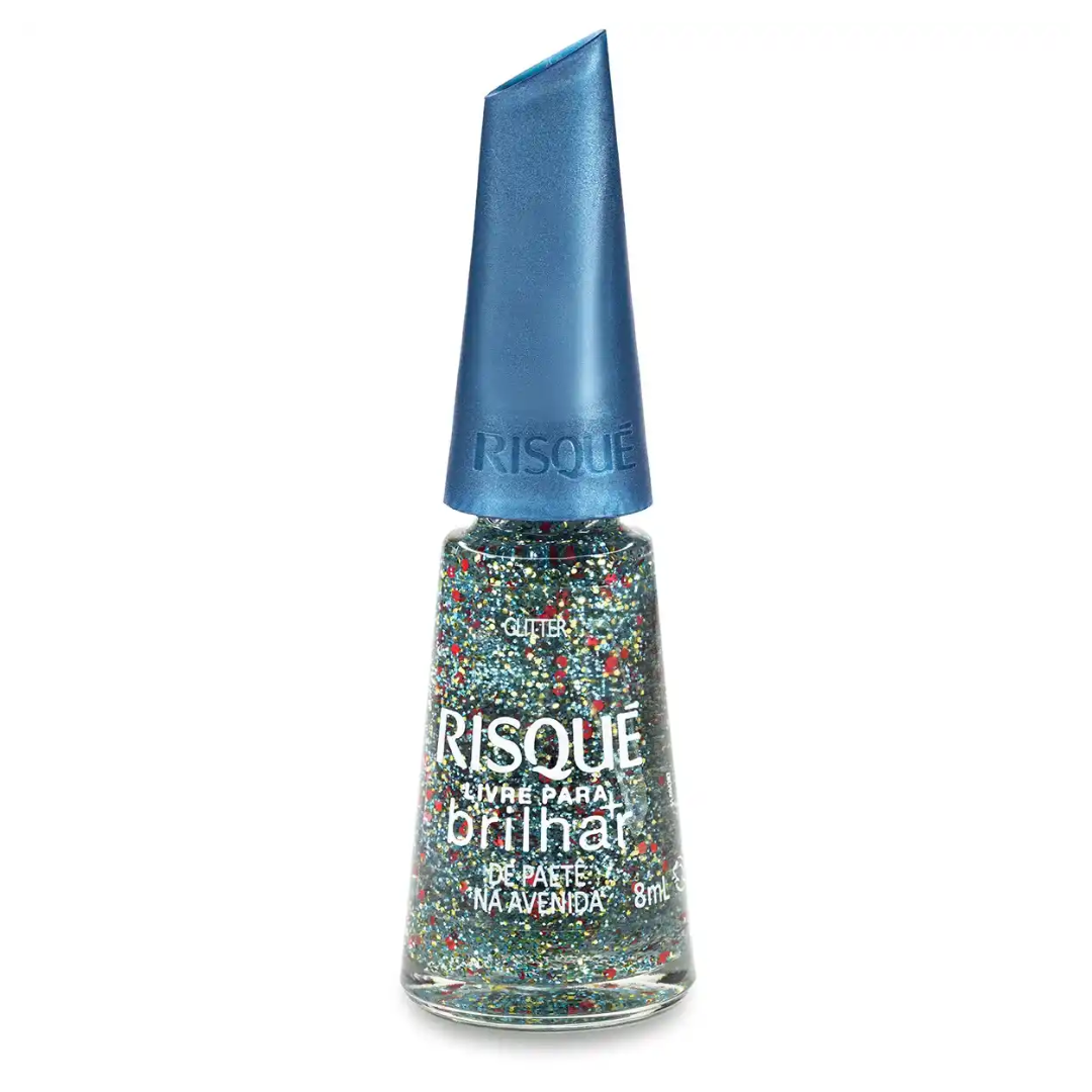 Esmalte Glitter Risqué Livre Para Brilhar  De Paetê Na Avenida
