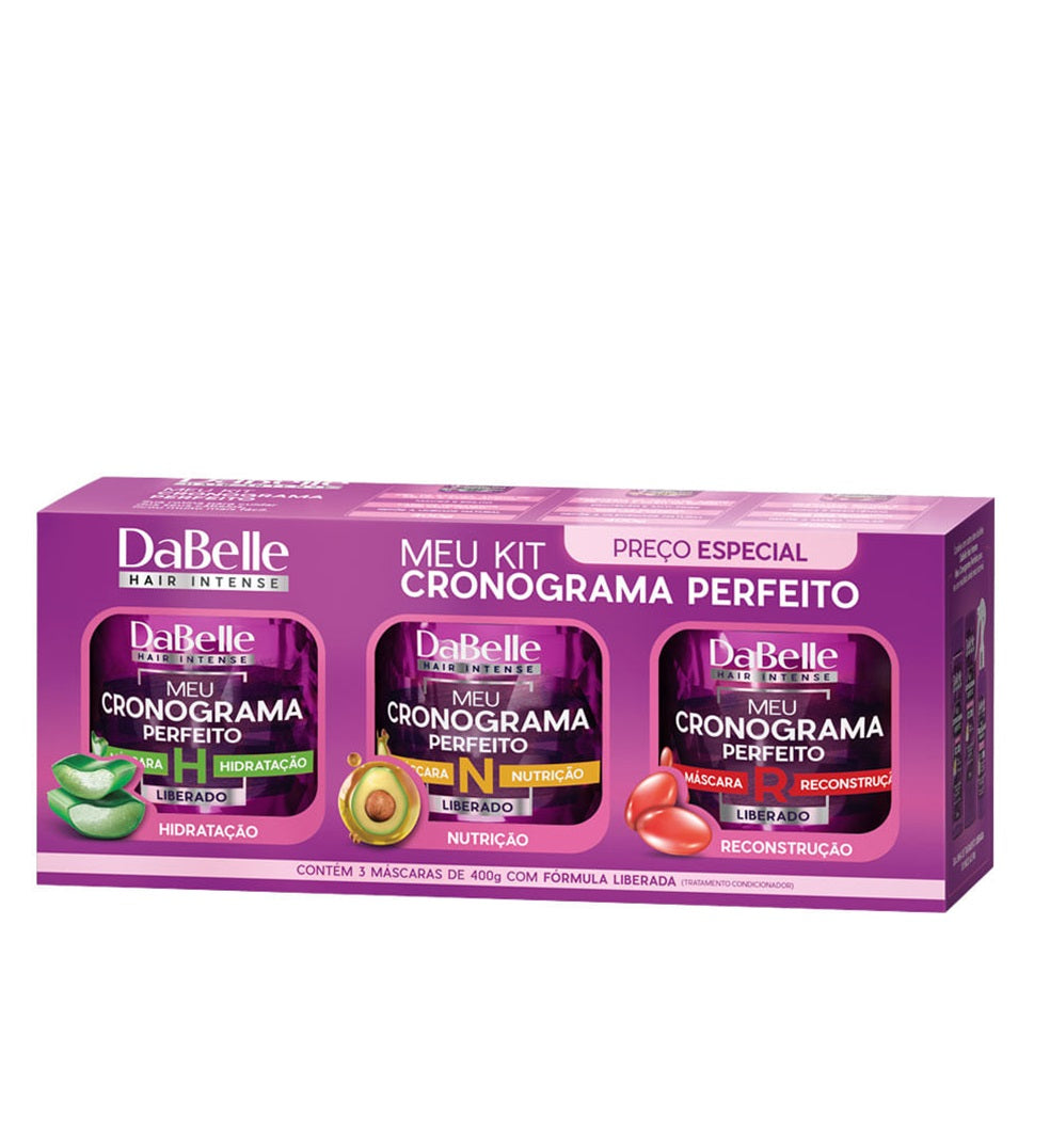 Kit DaBelle Hair Intense Meu Cronograma Perfeito 400g