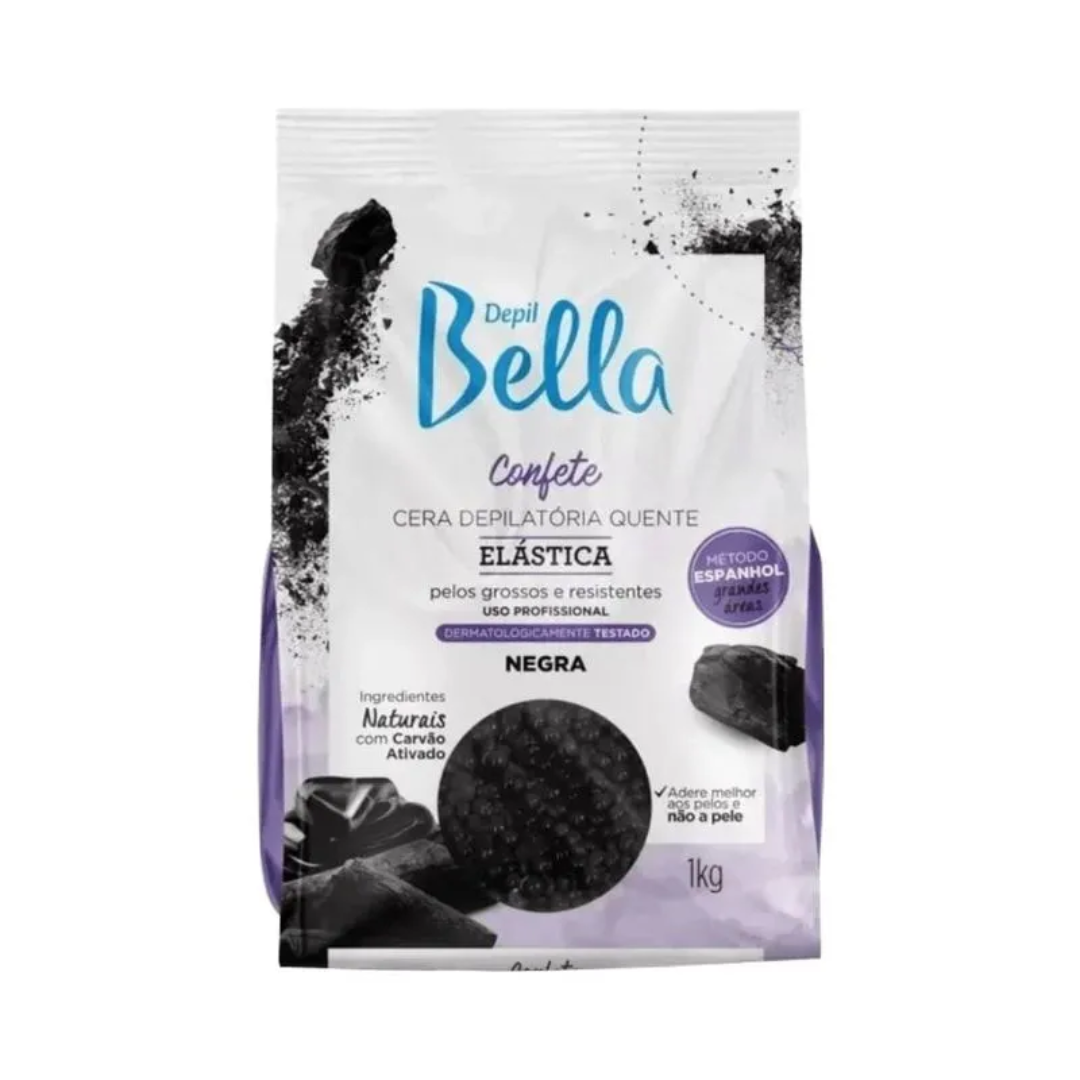 Cera Confete Negra Alto Rendimento Depil Bella 250g