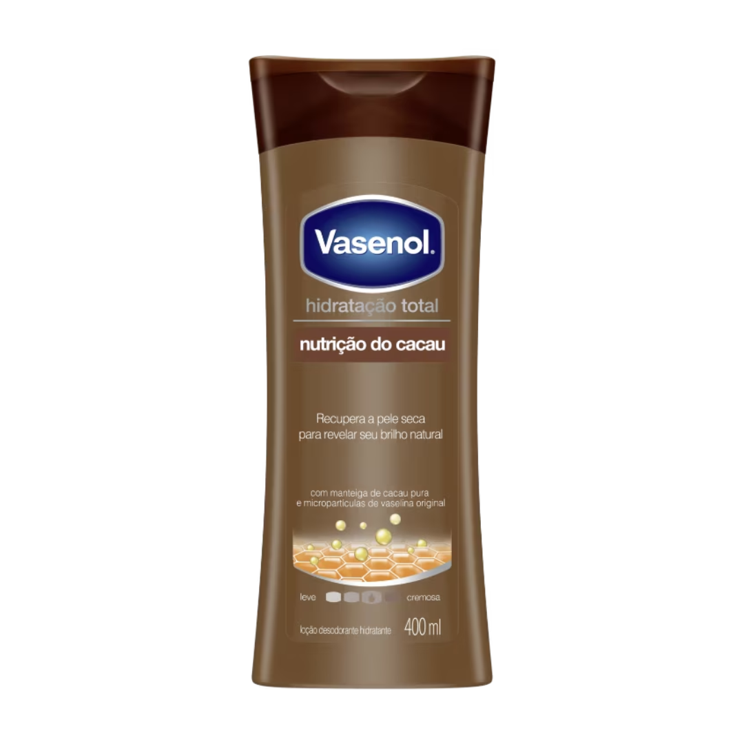Loção Desodorante Hidratante Vasenol Nutrição do Cacau - 400ml