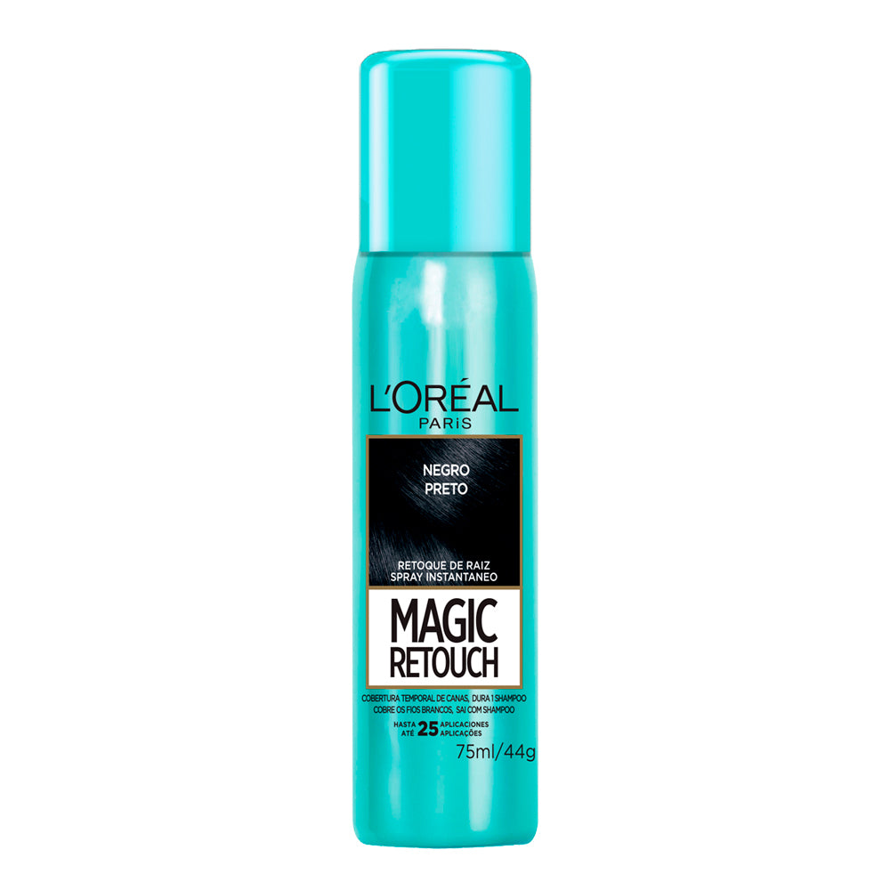Spray Retoque da Cor L'oréal Magic Retouch Preto 75ml