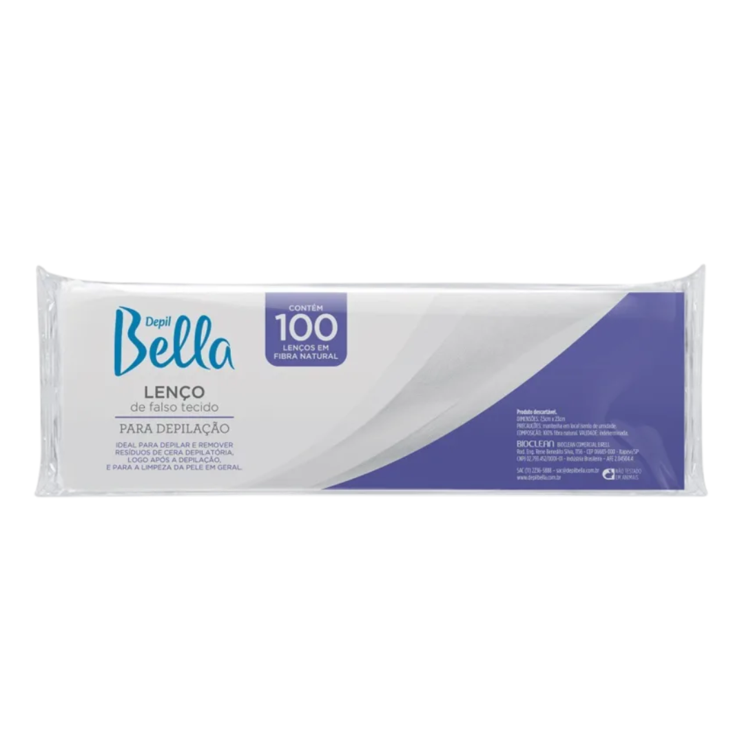 Lenço Depil Bella Falso Tecido Com 100un.