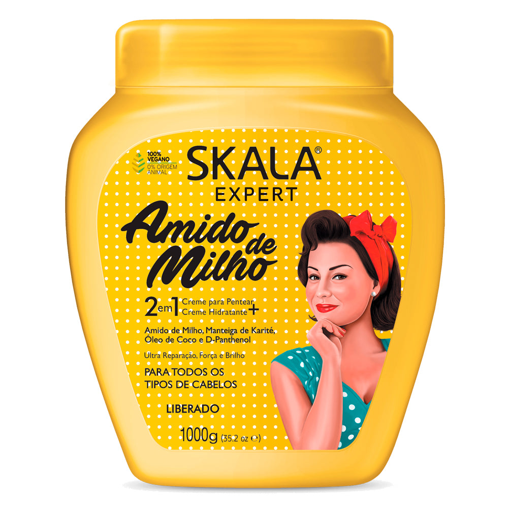 Creme de Tratamento Skala 2 em 1 Amido de Milho 1Kg