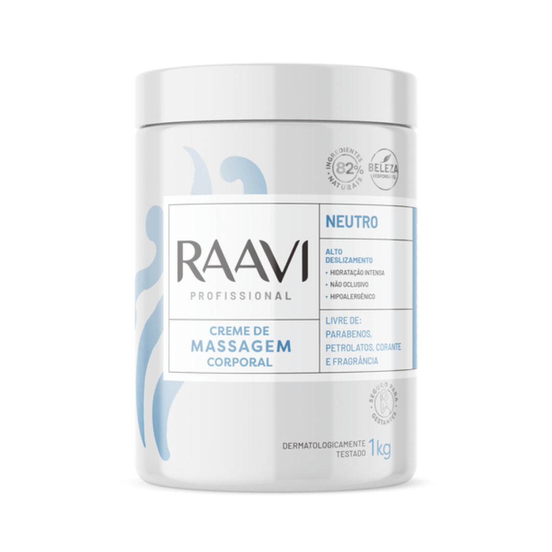 Creme de Massagem Raavi Neutro Corporal 1Kg