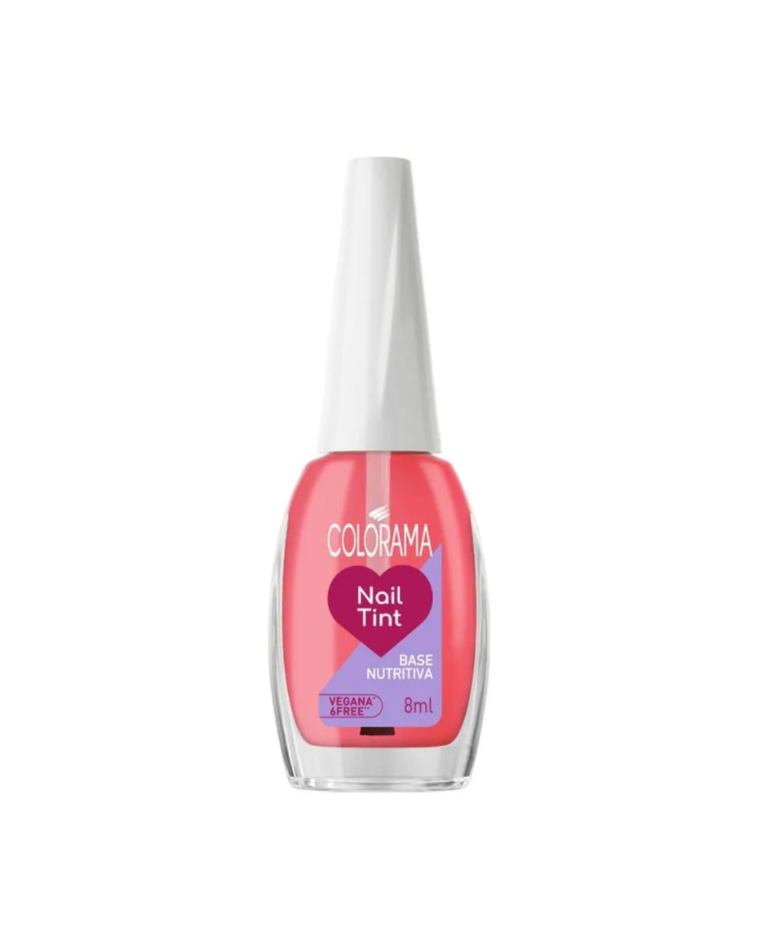 Esmalte Base Nutritiva Colorama Nail Tint Rosa Translúcido 8ml