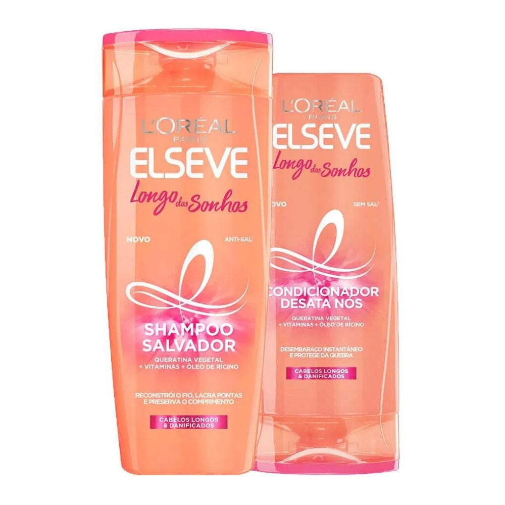 Kit Elseve Longo dos Sonhos 48h Shampoo 375ml + Condicionador 170ml