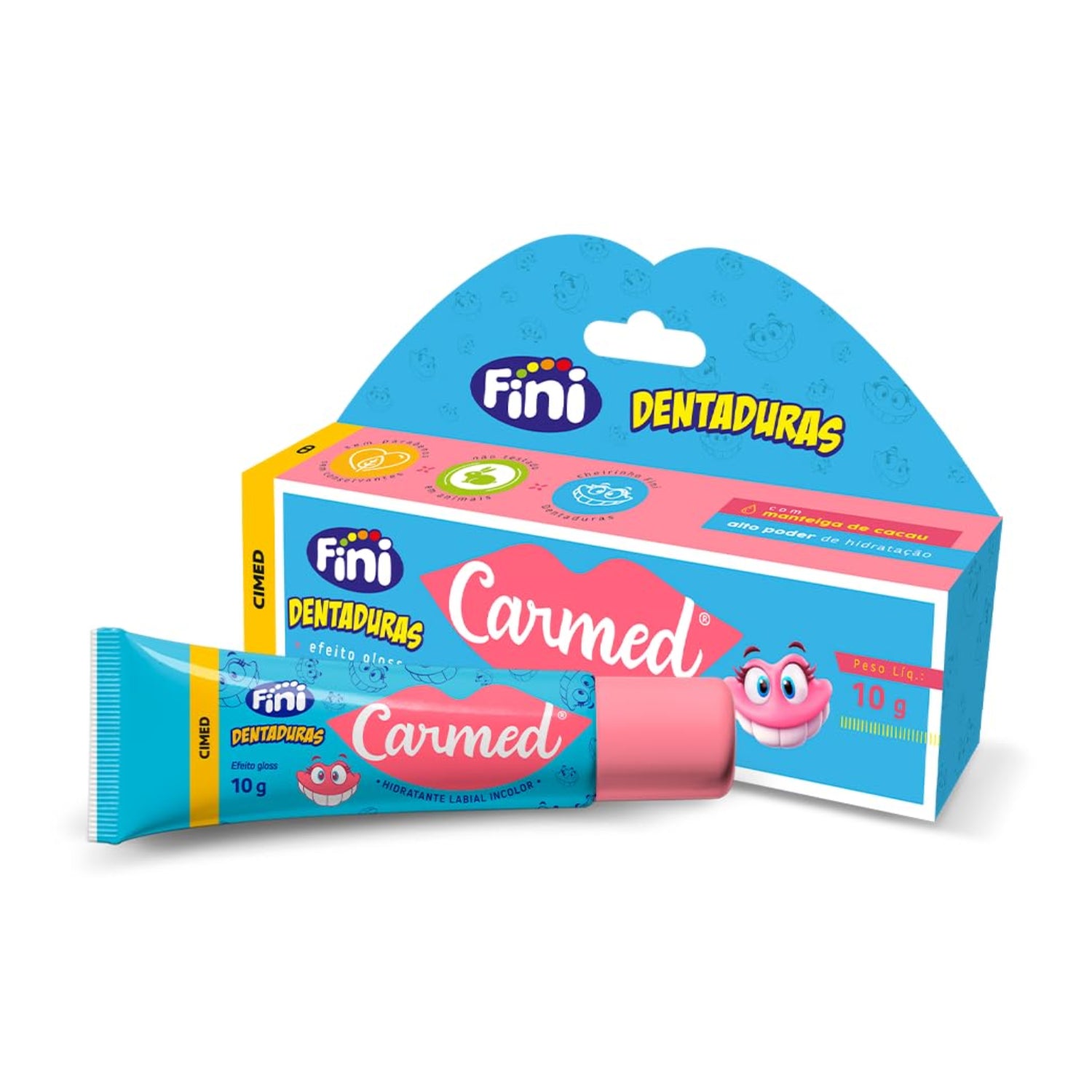 Hidratante Labial Carmed Fini Dentaduras 10g