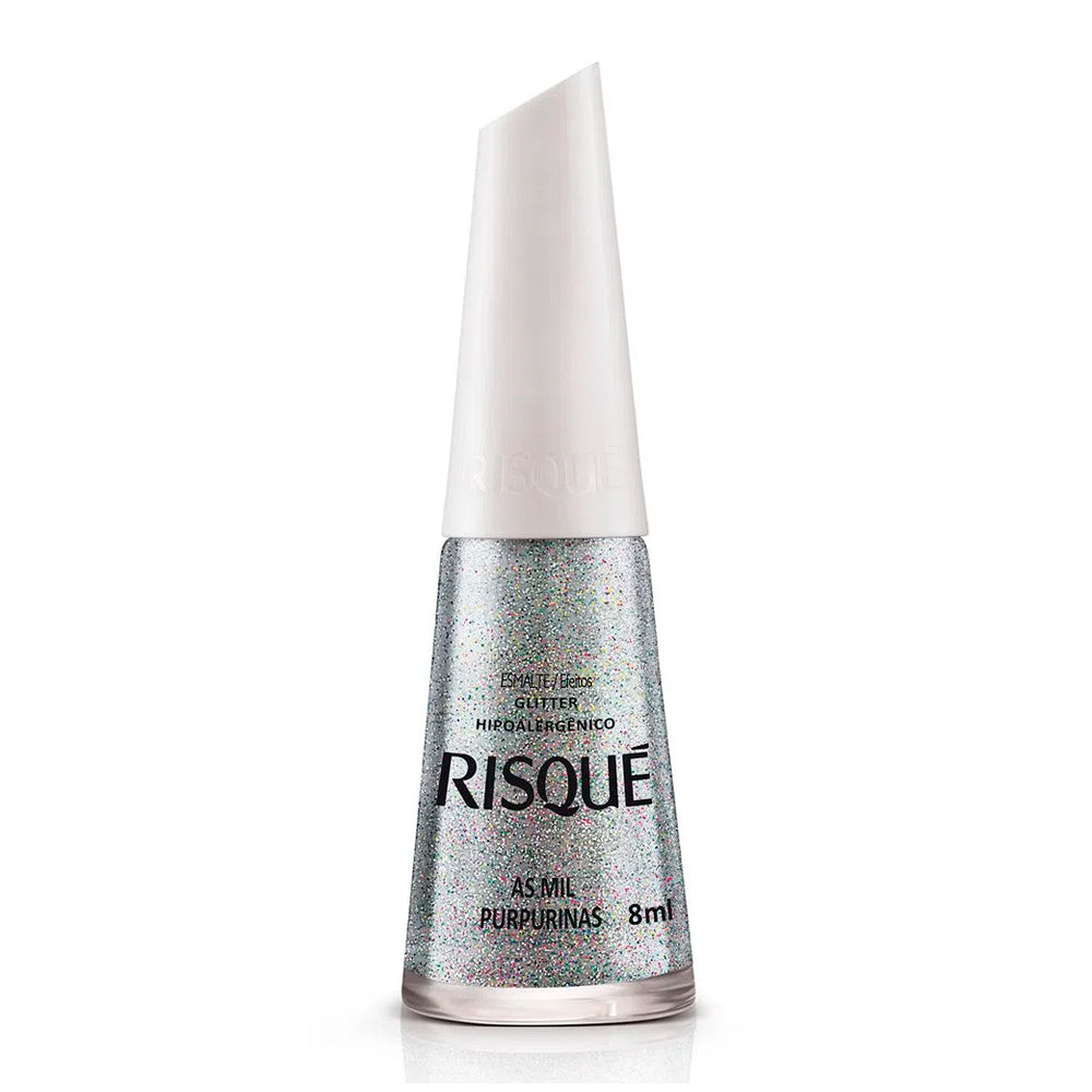 Esmalte Efeito Glitter Risqué As Mil Purpurinas 8m