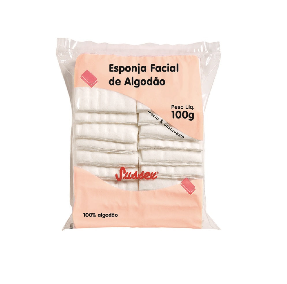 Algodão Sussex Esponja Facial 100g