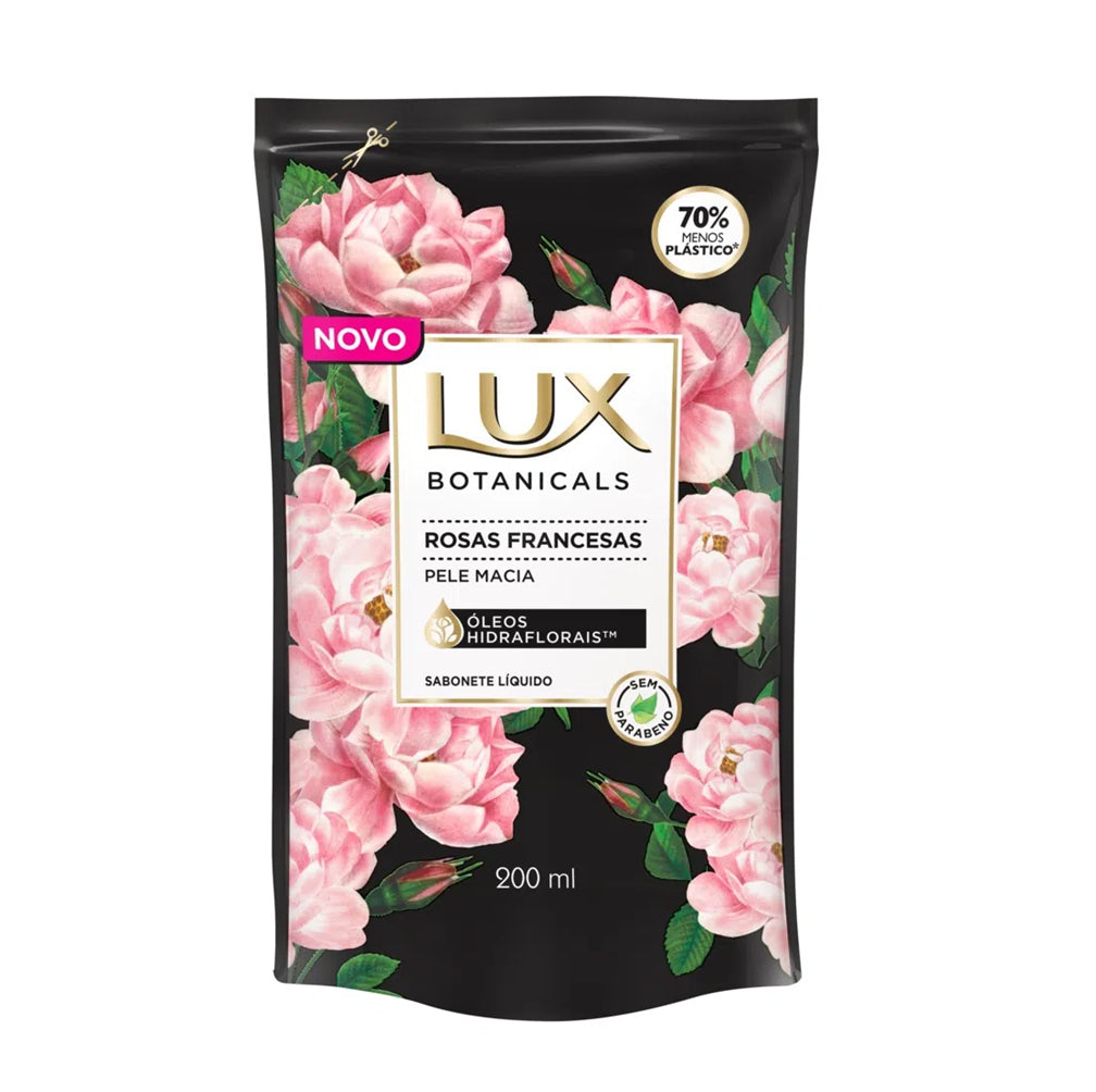 Sabonete Liquido Lux Refil Botanicals Rosas Francesas 200ml