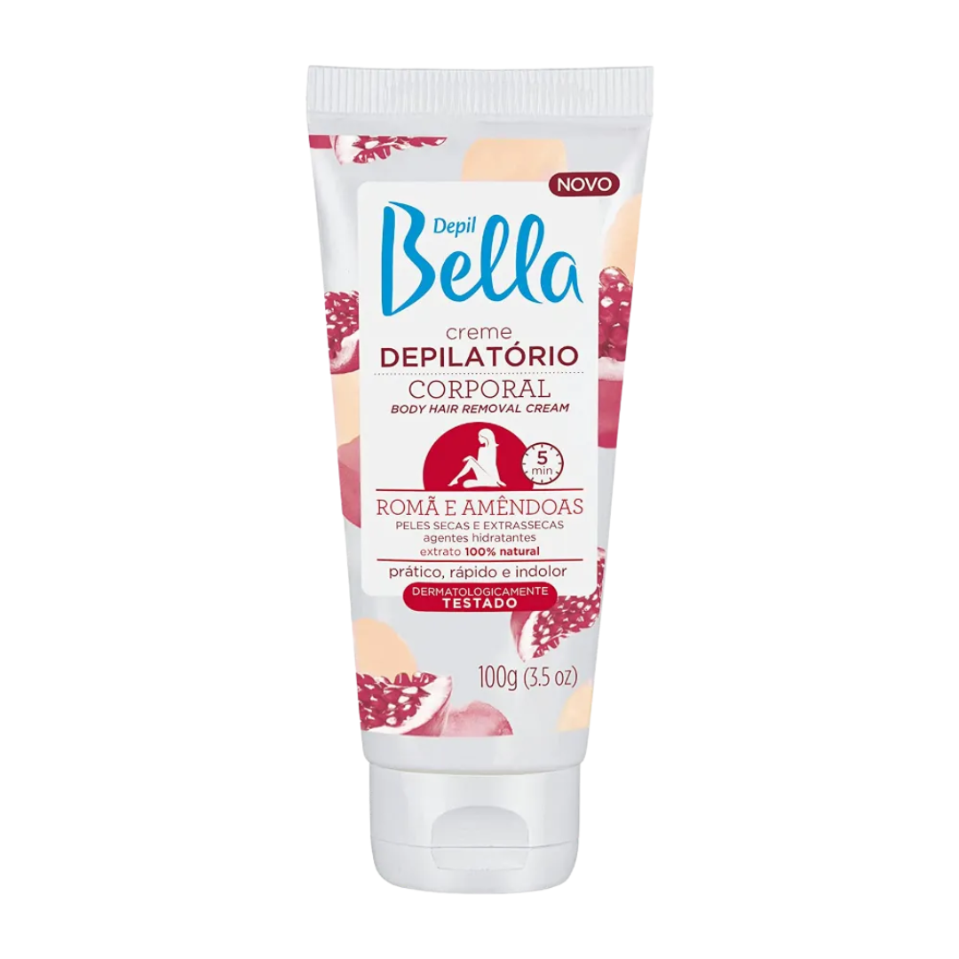 Creme Depilatório Corporal Romã e Amêndoas Depil Bella 100g