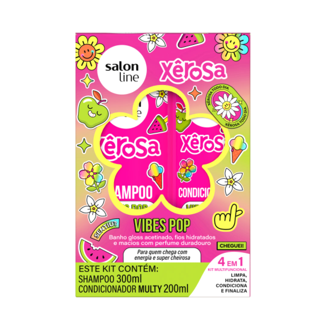 Kit Salon Line Shampoo 300ml + Condicionador 200ml Xêrosa Vibes Pop