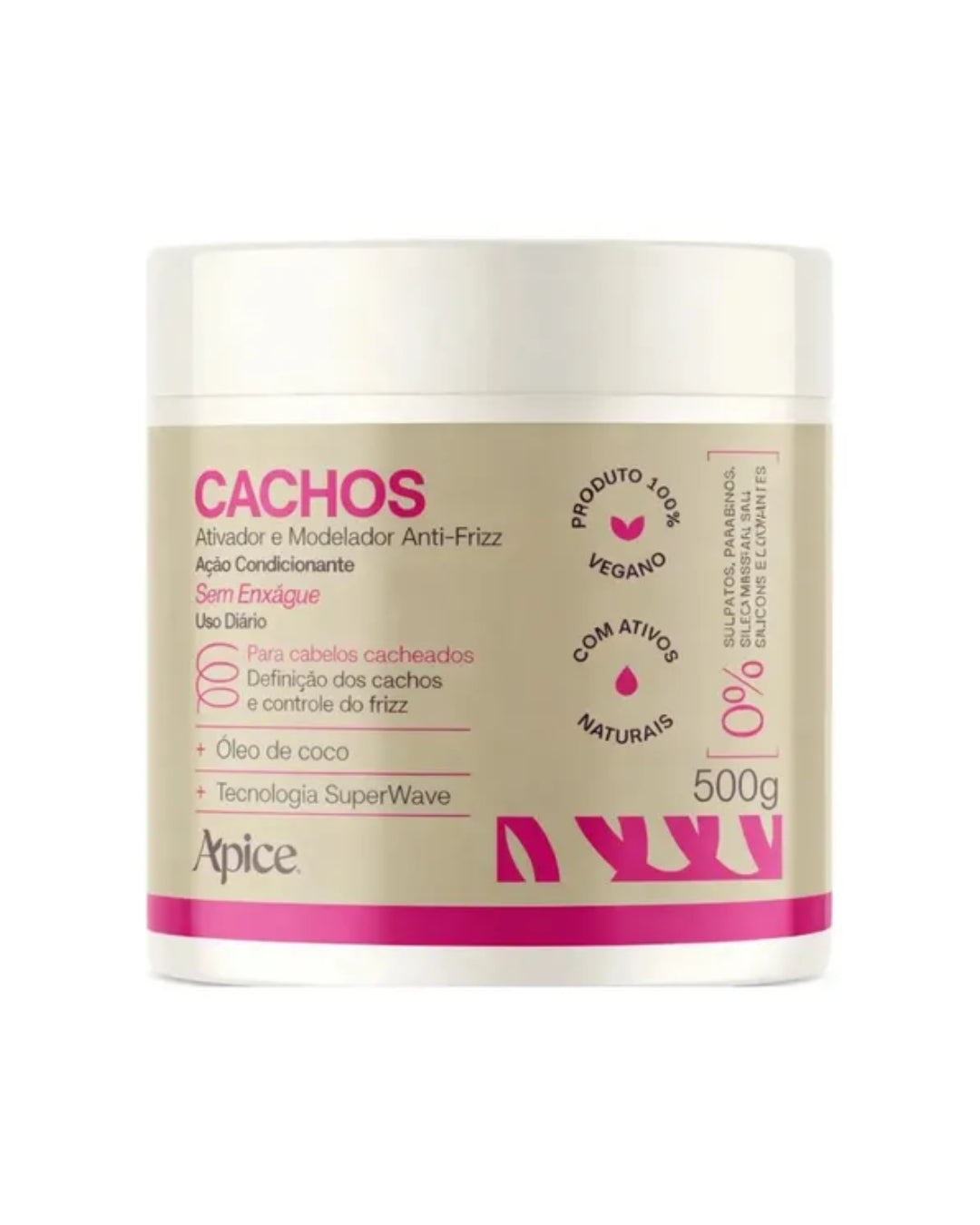 Ativador e Modelador Anti-Frizz Cachos Apice 500g
