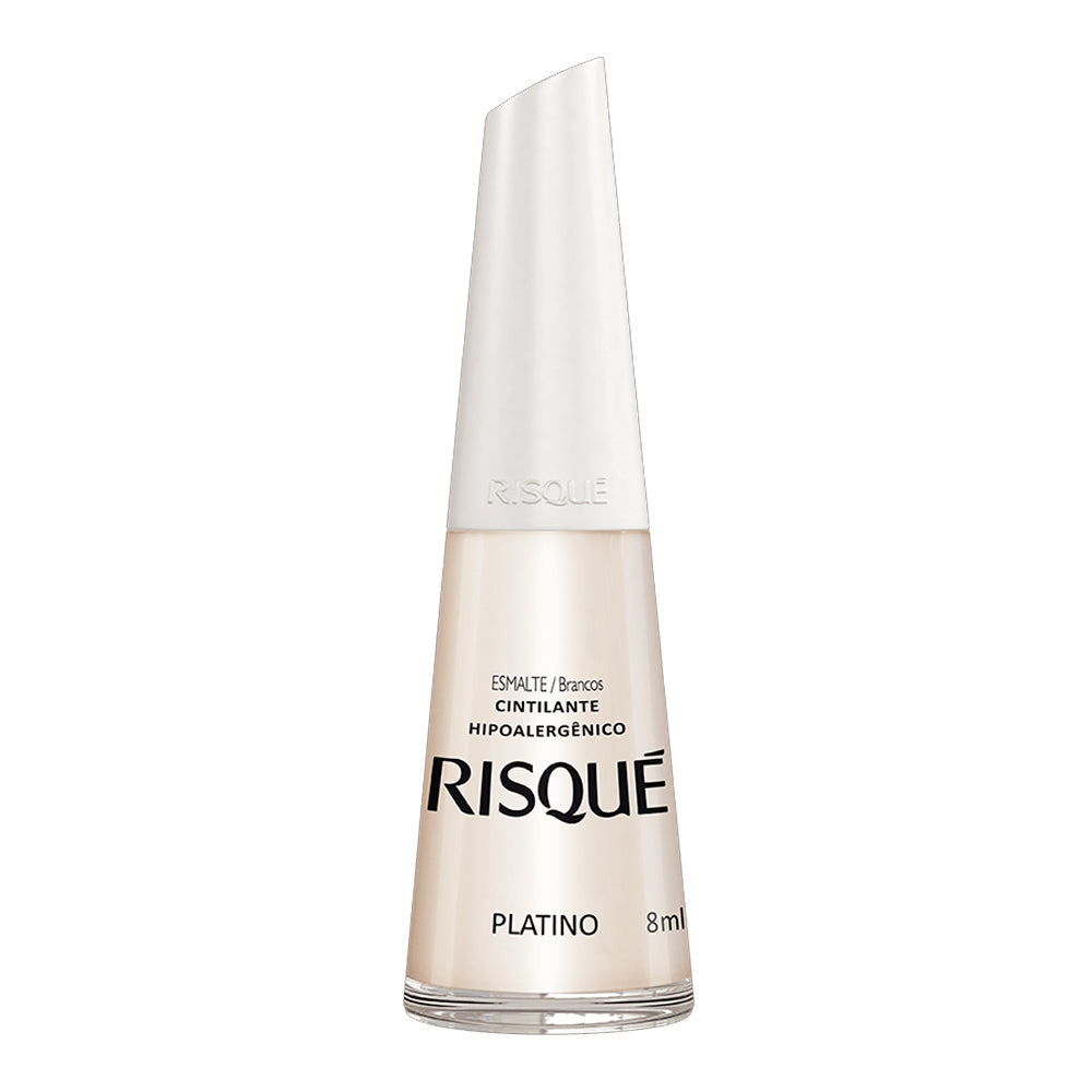 Esmalte Cintilante Risqué Brancos Platino 8ml