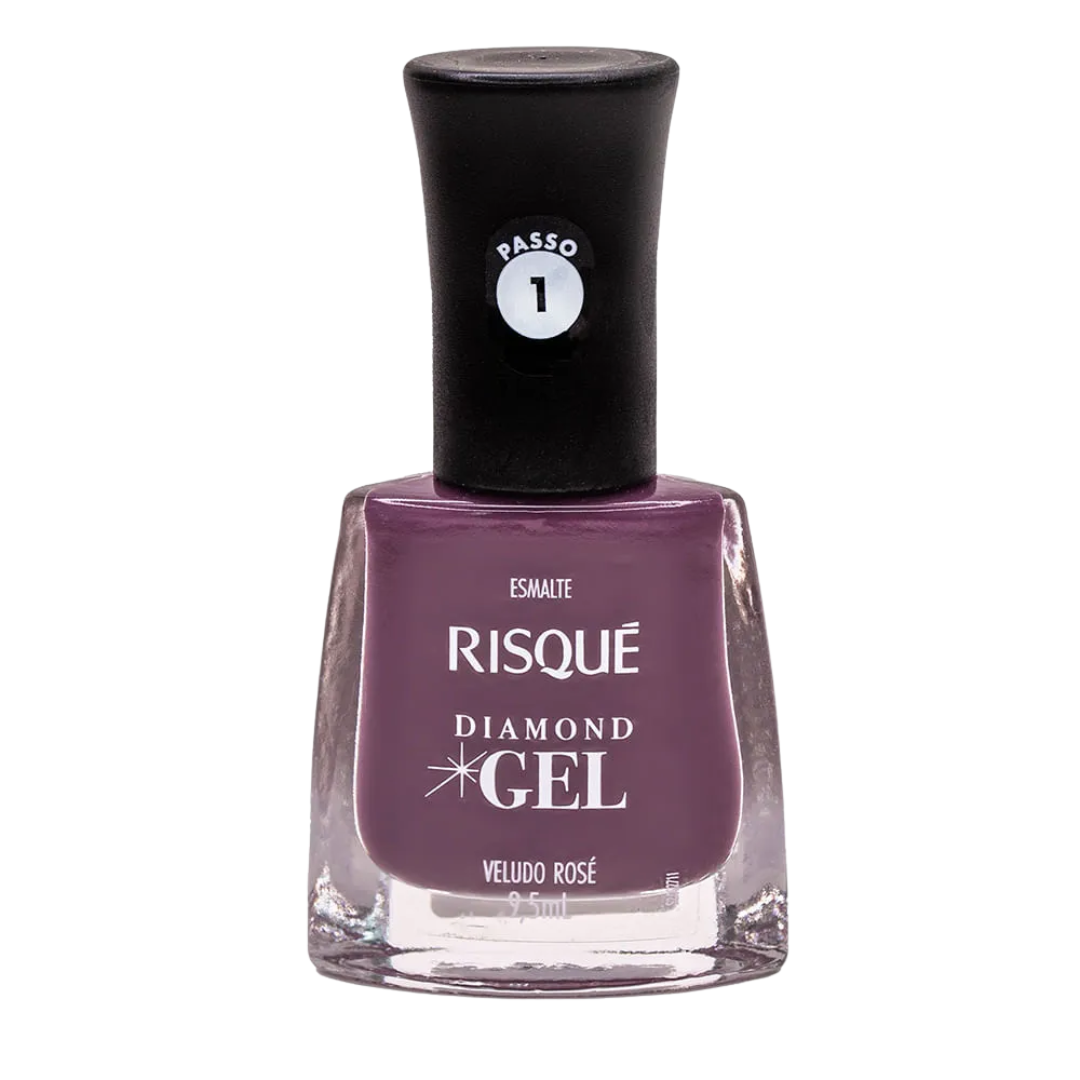 Esmalte Risqué Diamond Gel Veludo Rose