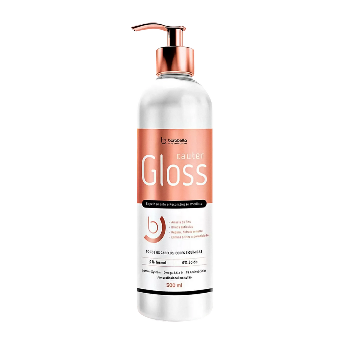 Cauter Gloss Borabella Espelhamento e Blindagem Cuticular 500ml