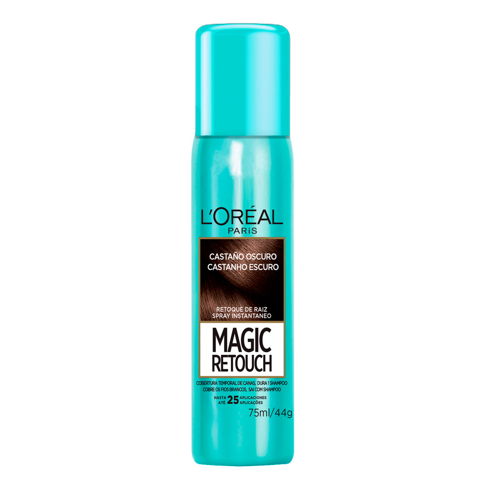 Spray Retoque da Cor L'oréal Magic Retouch Castanho Escuro 75ml