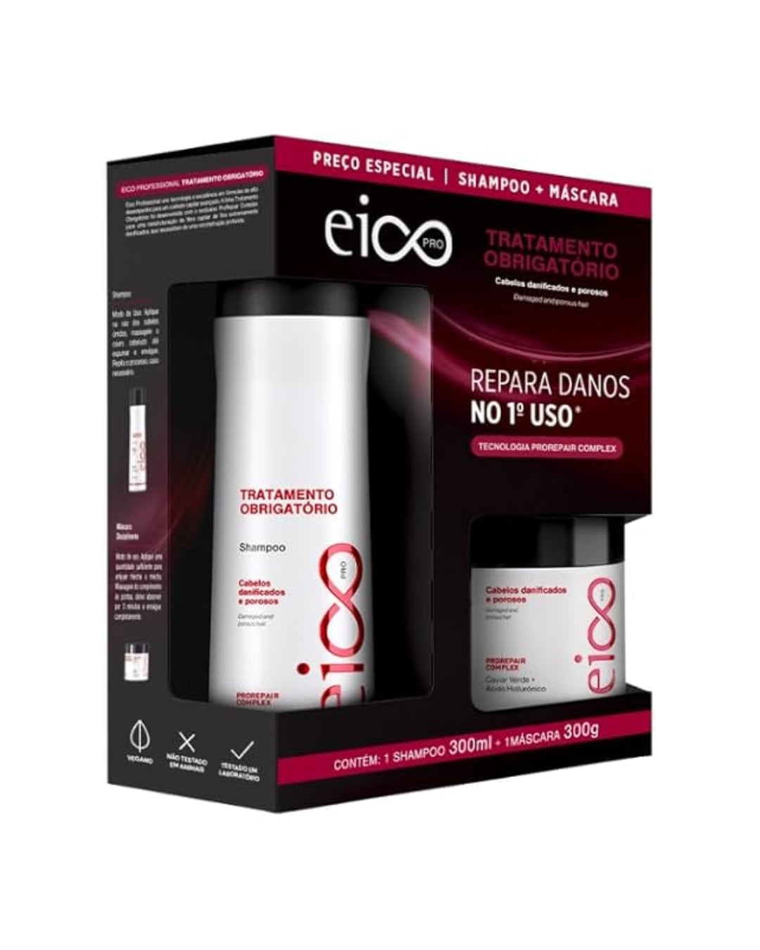 Kit Eico Pro Tratamento Obrigatório Shampoo 300ml + Máscara 300g