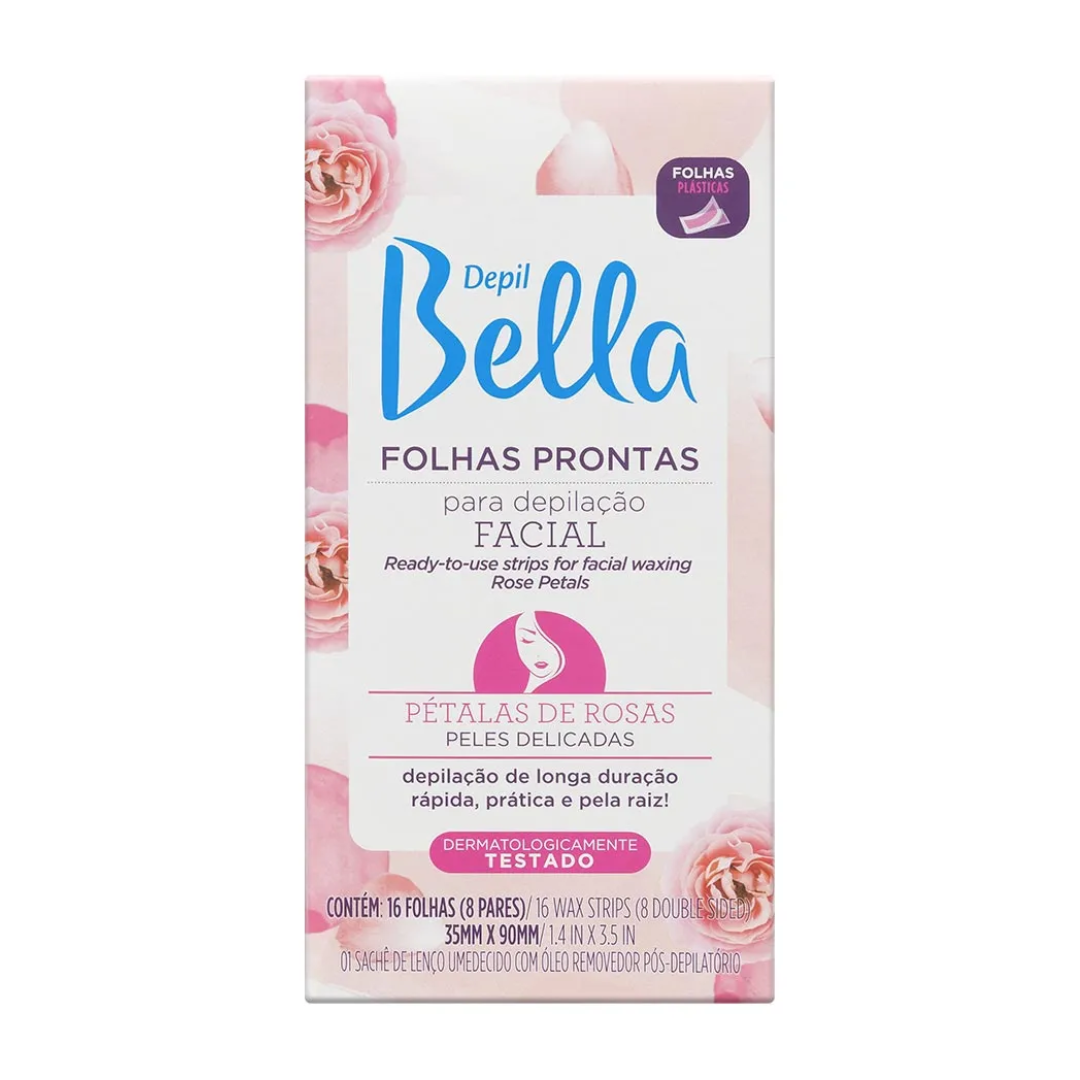Folhas Para Depilação Facial Depil Bella Pétalas De Rosas 16 Folhas