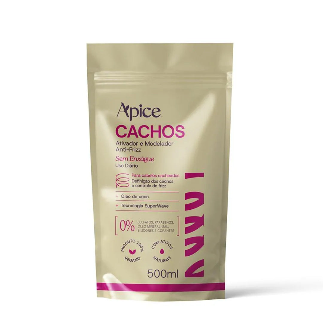 Refil Ativador e Modelador Antifrizz cachos Ápice 500ml