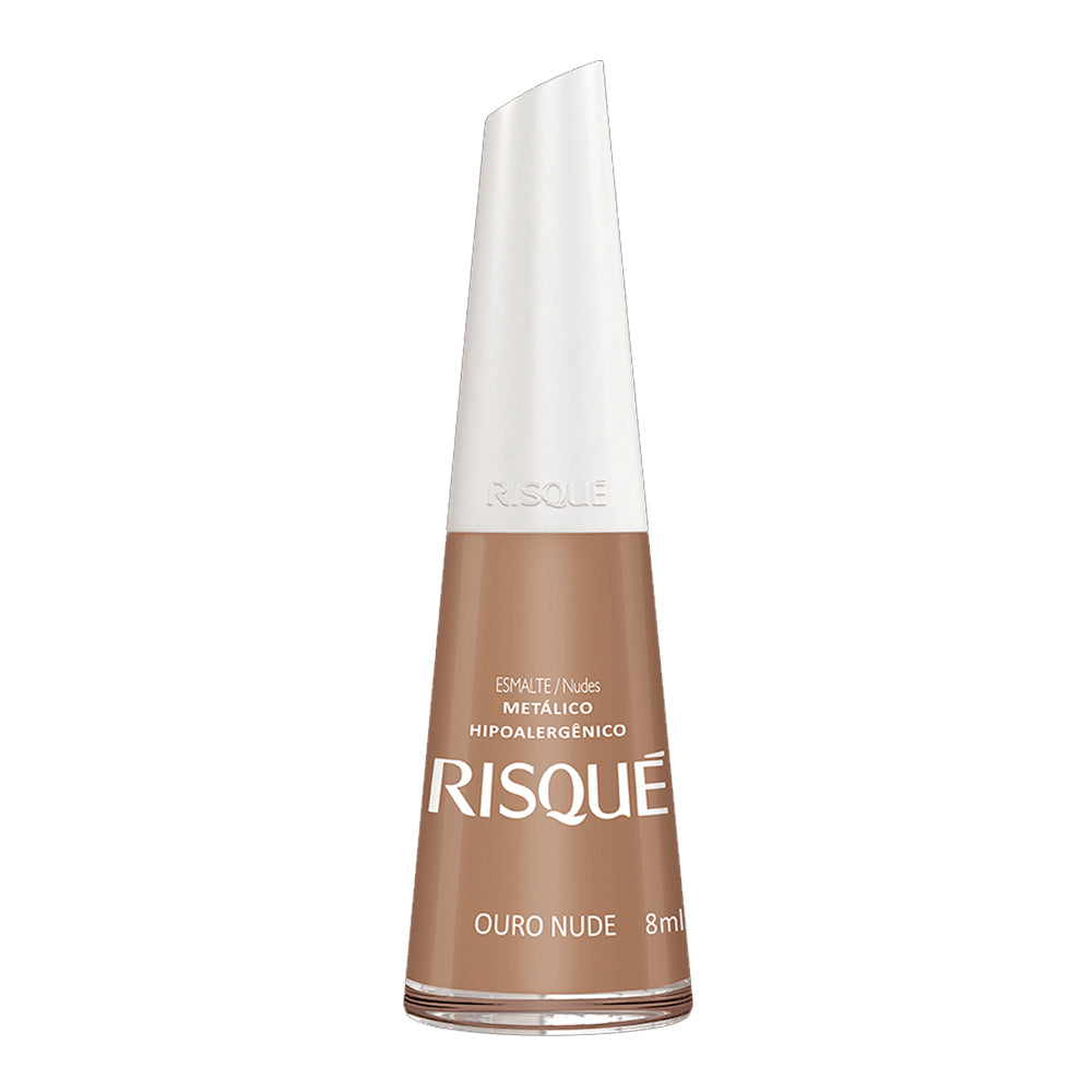 Esmalte Metálico Risqué Nudes Ouro Nude 8ml