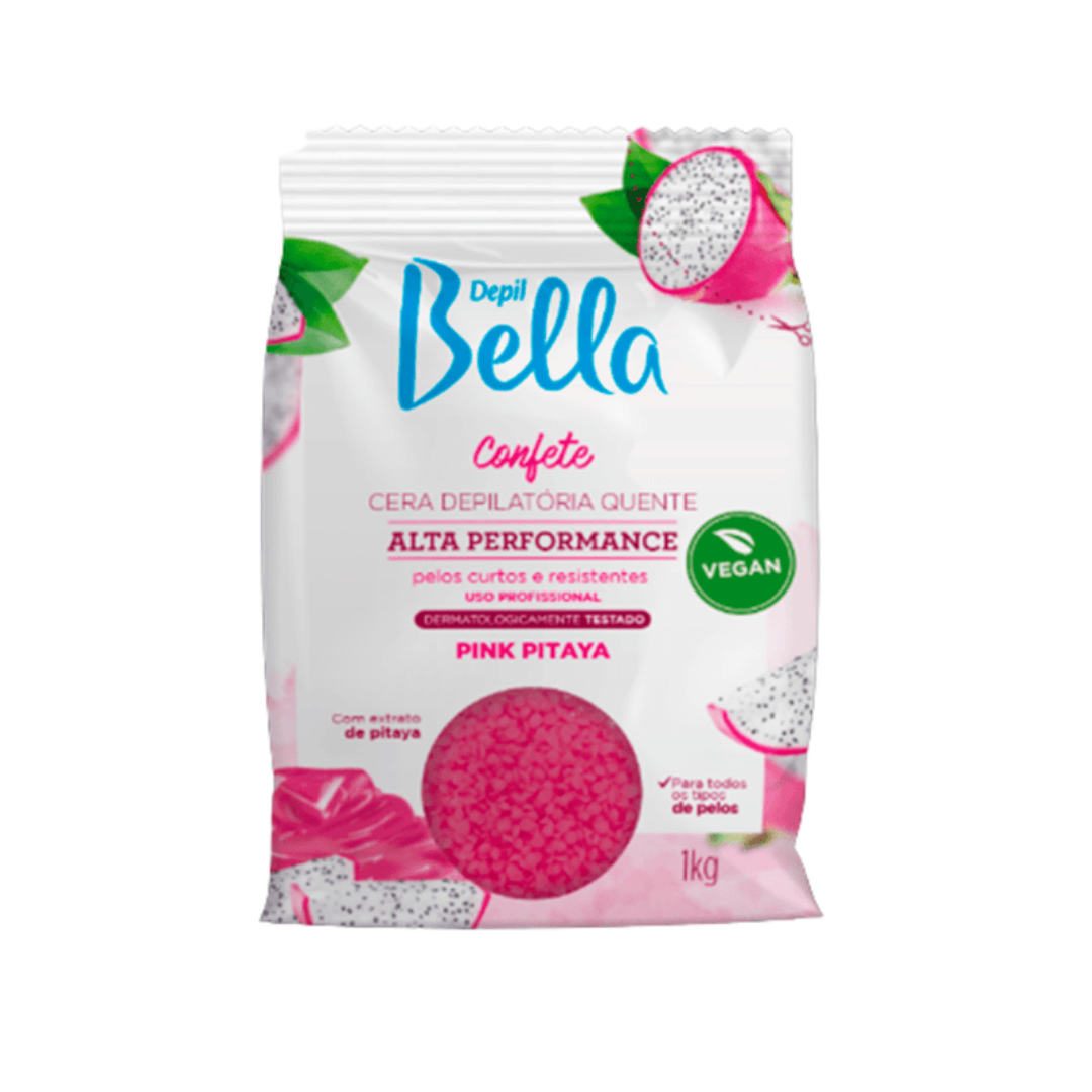 Cera Depilatória Confete Pink Pitaya Depil Bella 1Kg