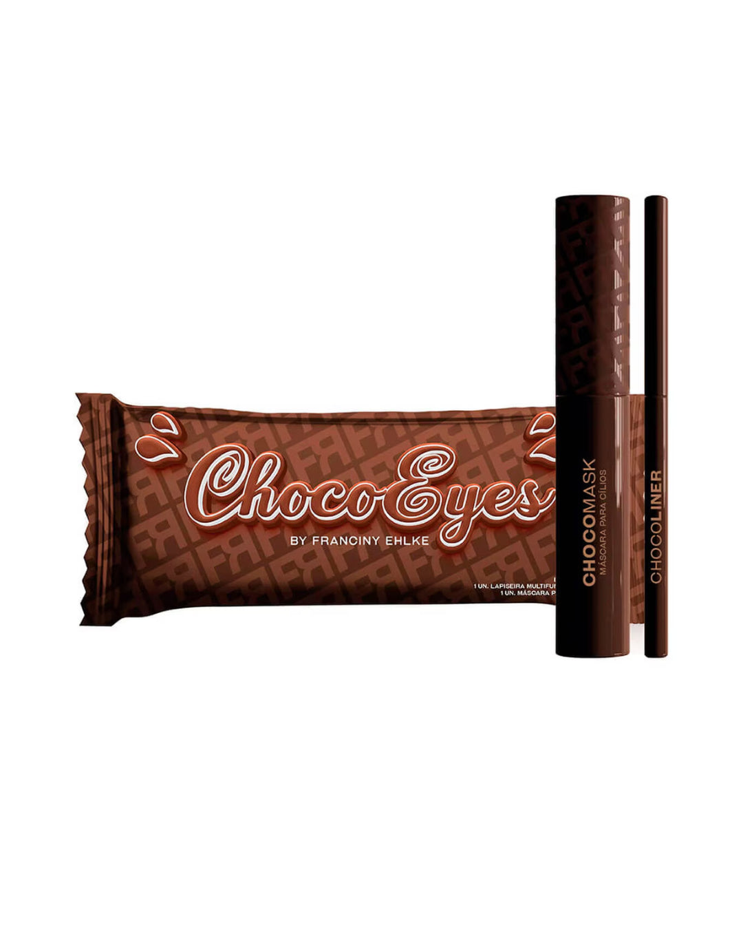 Kit Máscara de Cilios Marrom e Lápis Multifuncional By Franciny Ehlke Chocoeyes