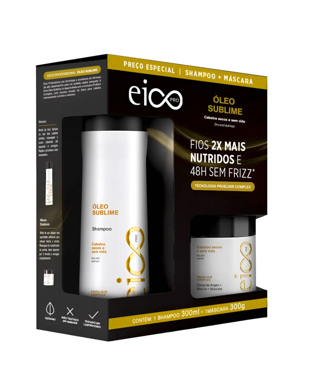 Kit Eico Pro Óleo Sublime Shampoo 300ml + Máscara 300g