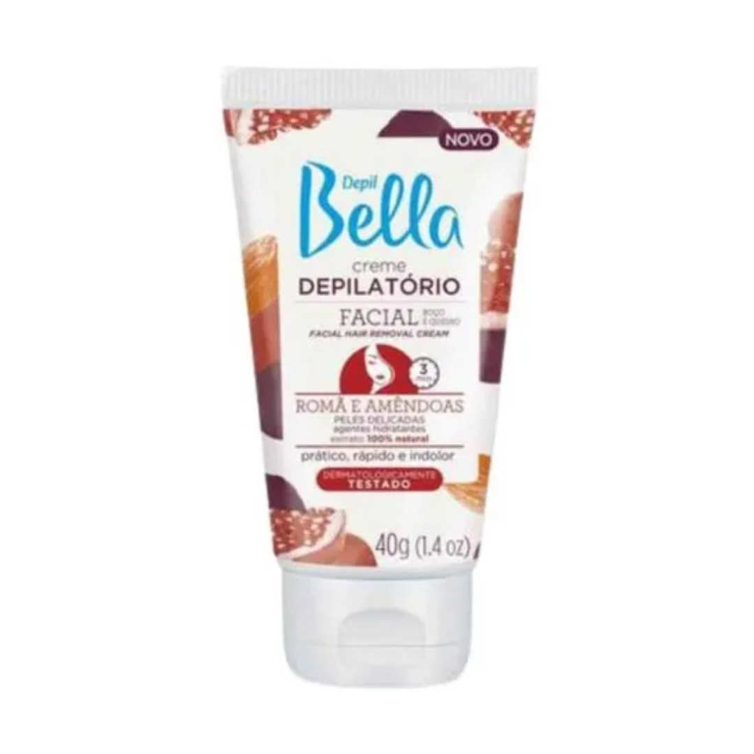 Creme Depilatório Facial Depil Bella Romã e Amêndoas 40g