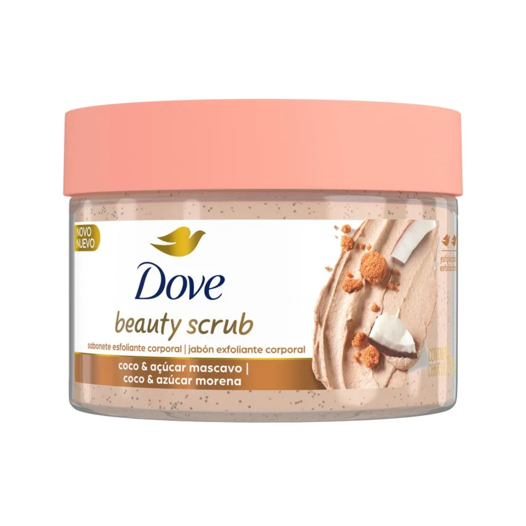 Sabonete Esfoliante Corporal Dove Beauty Scrub Coco e Açúcar Mascavo 280g