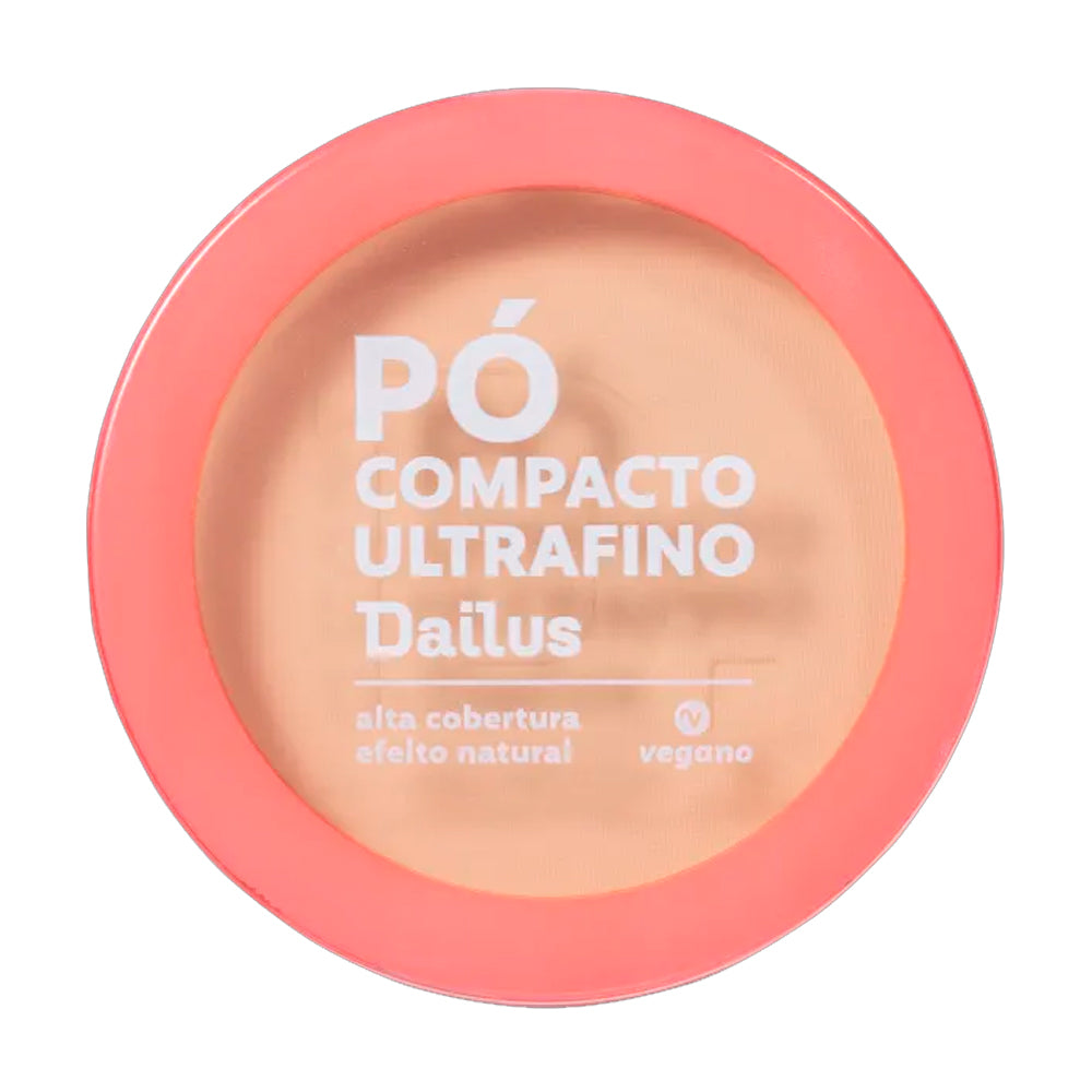 Pó Compacto Ultrafino Dailus Vegano D4 Claro 10g
