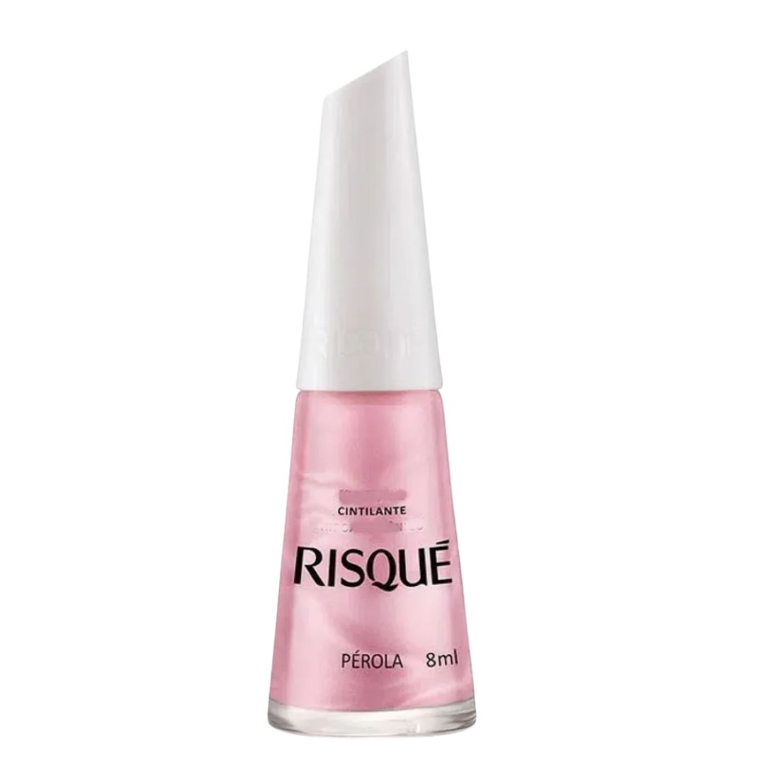 Esmalte Cintilante Risqué Rosas Pérola 8ml