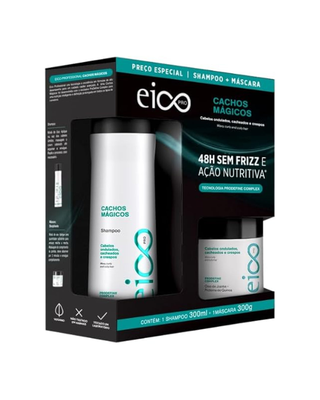 Kit Eico Pro Cachos Mágicos Shampoo 300ml + Máscara 300g