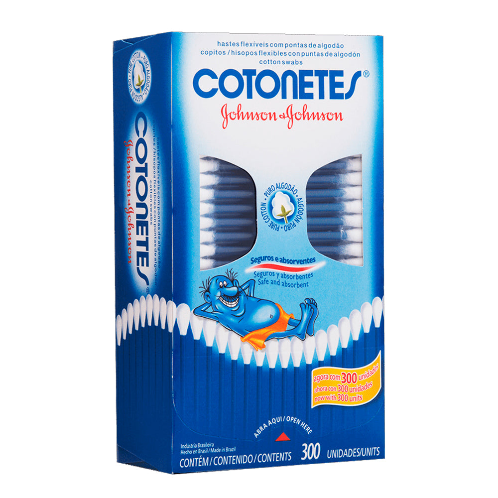 Hastes Flexíveis Johnson's Cotonetes com 300 Unidades
