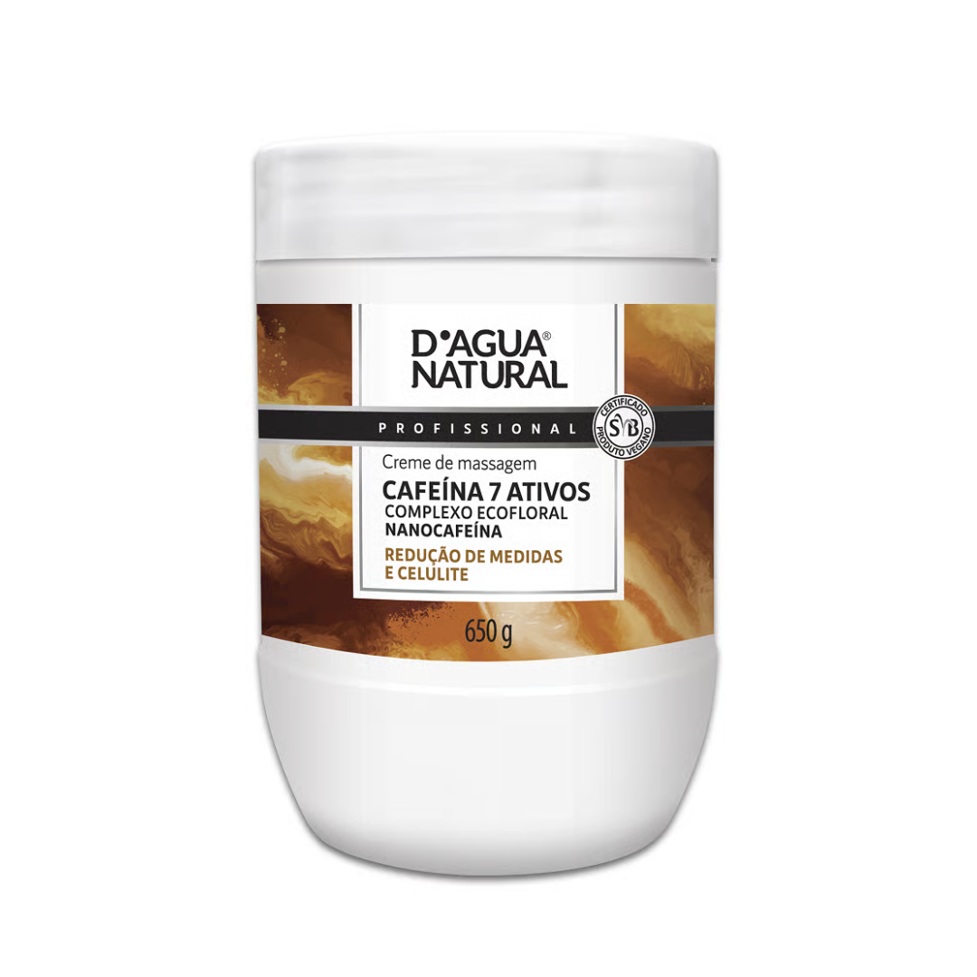 Creme de Massagem Cafeína 7 Ativos Dagua Natural 650g